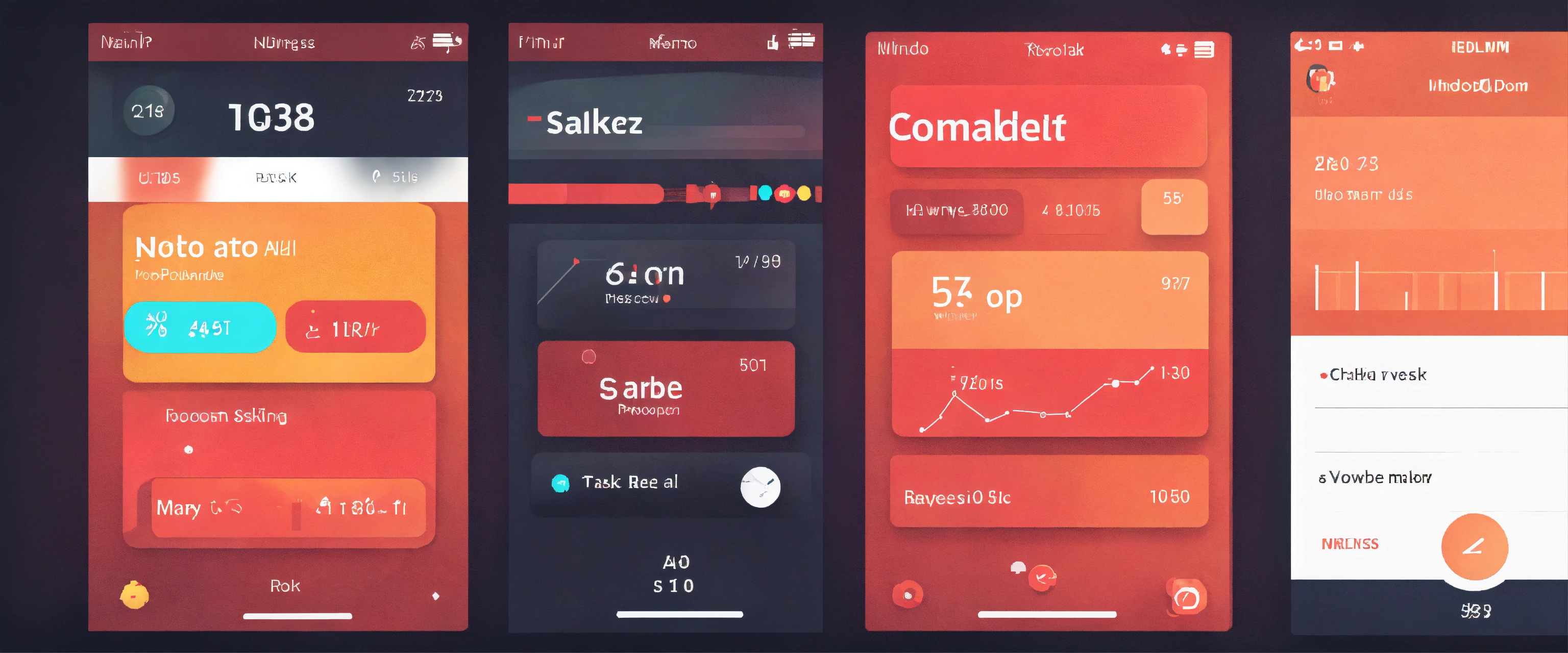 Lexica - Stylised app ui for focusing on task, pomodoro style
