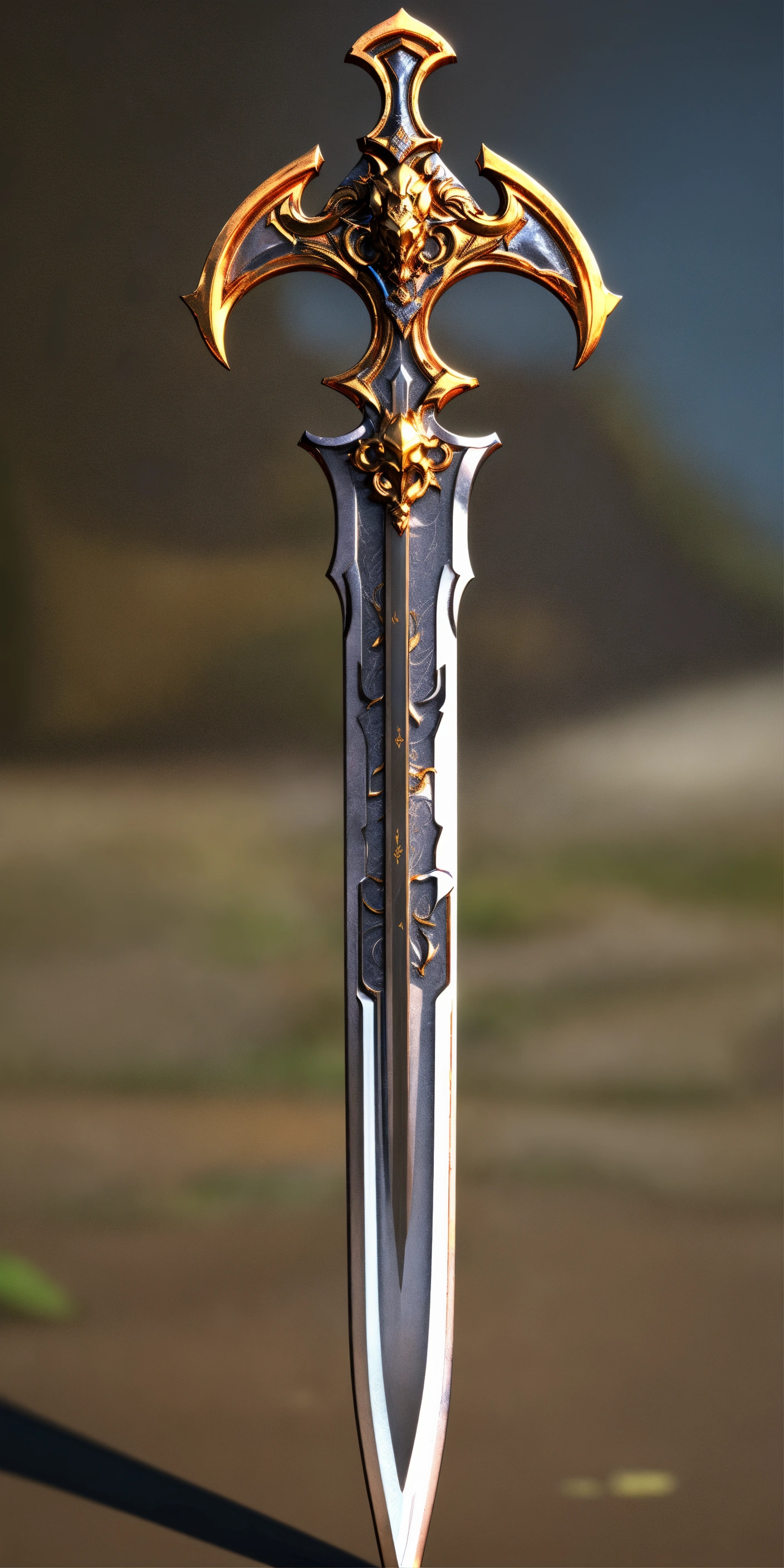 Lexica - RENDER 3D OF A SWORD, OCTANE RENSER