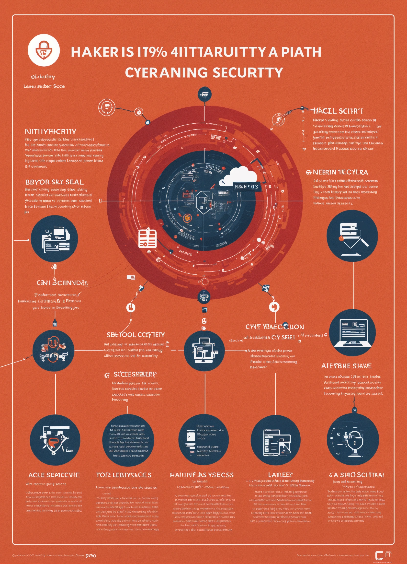 Lexica - Hacker themed poster showing cyber security learning path