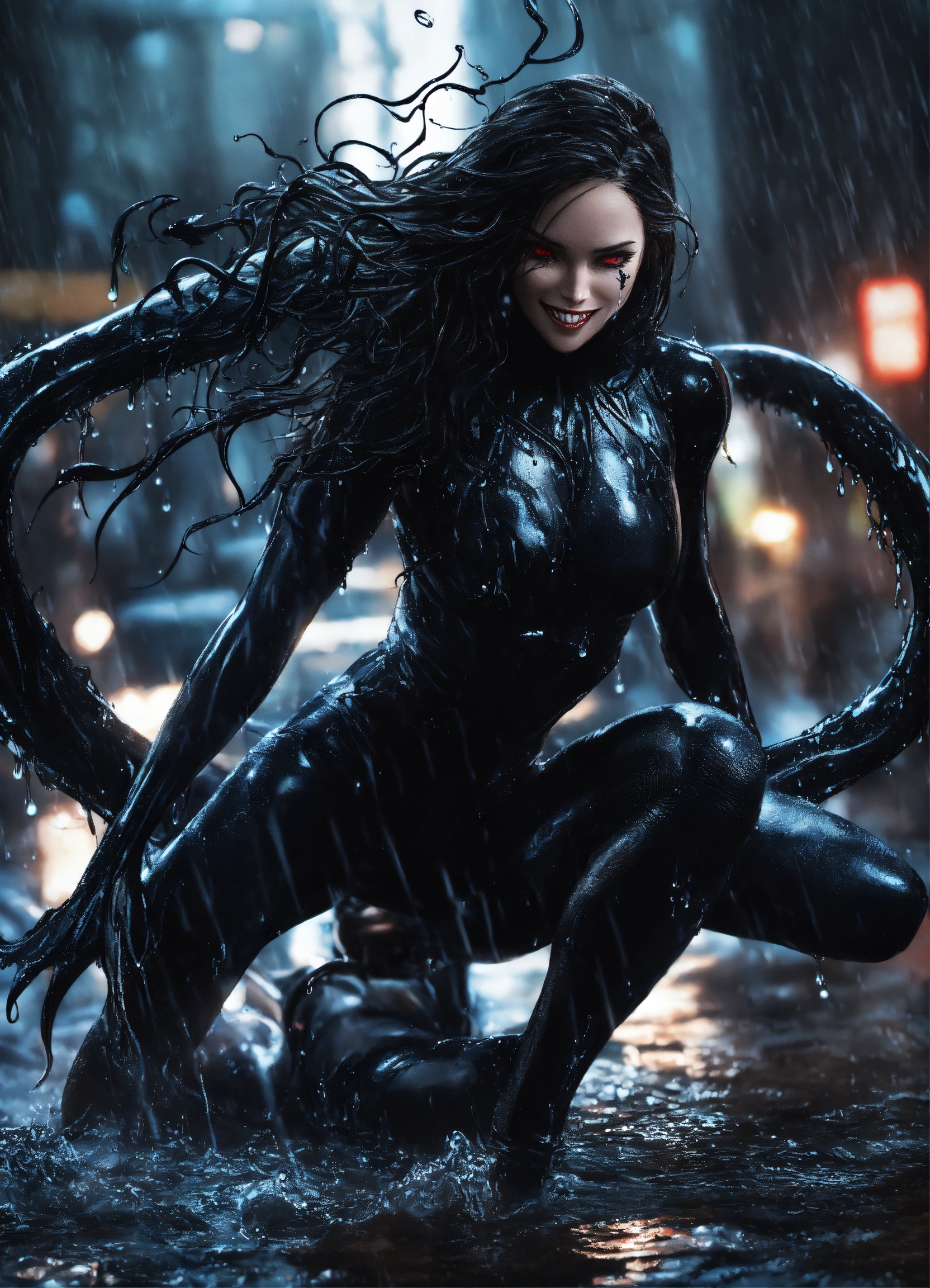 Lexica - An ultrarealistic full body photo of woman in liquid short ...