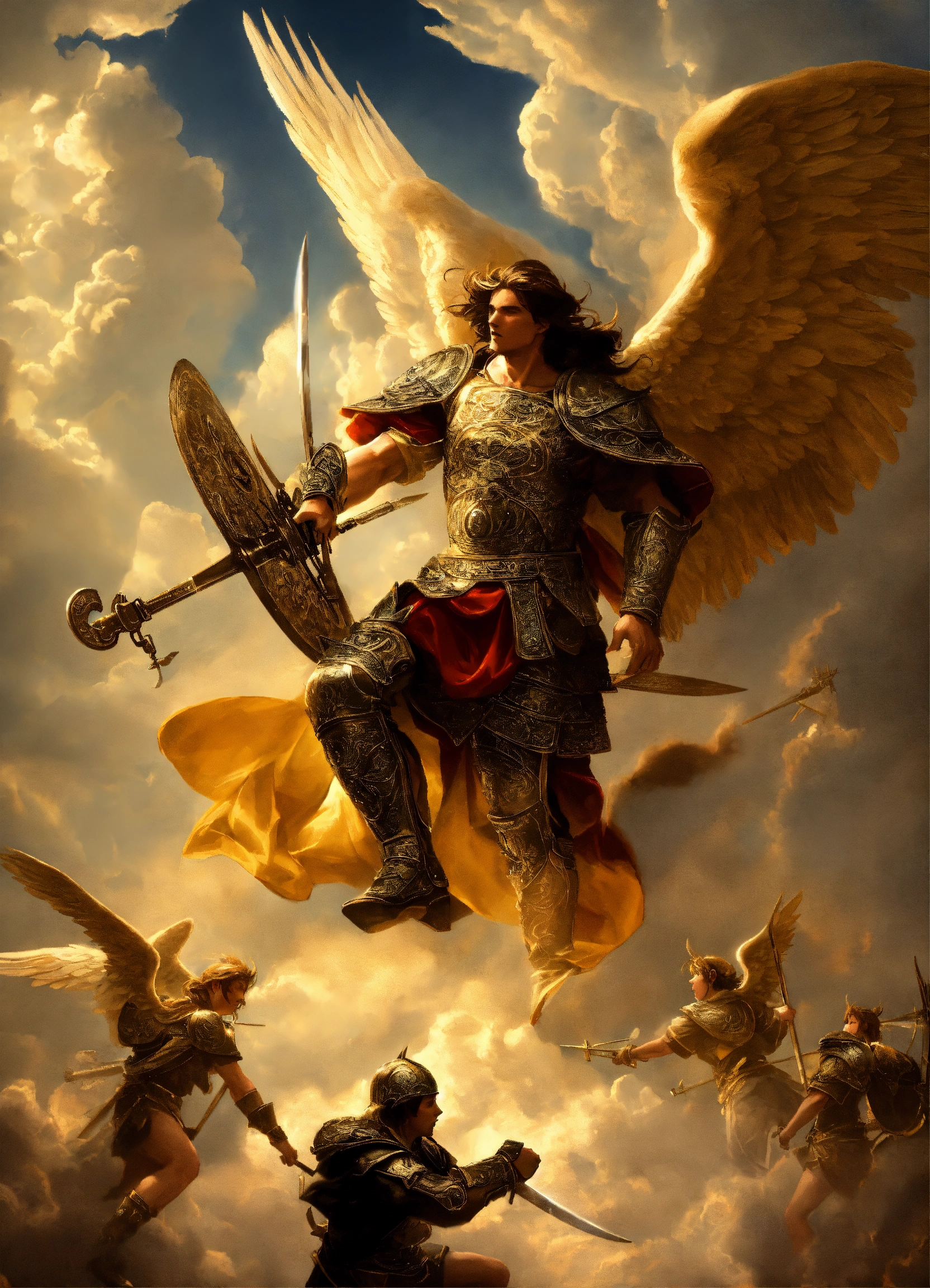 Lexica - The angels of god, coming through clouds, with saws and ...