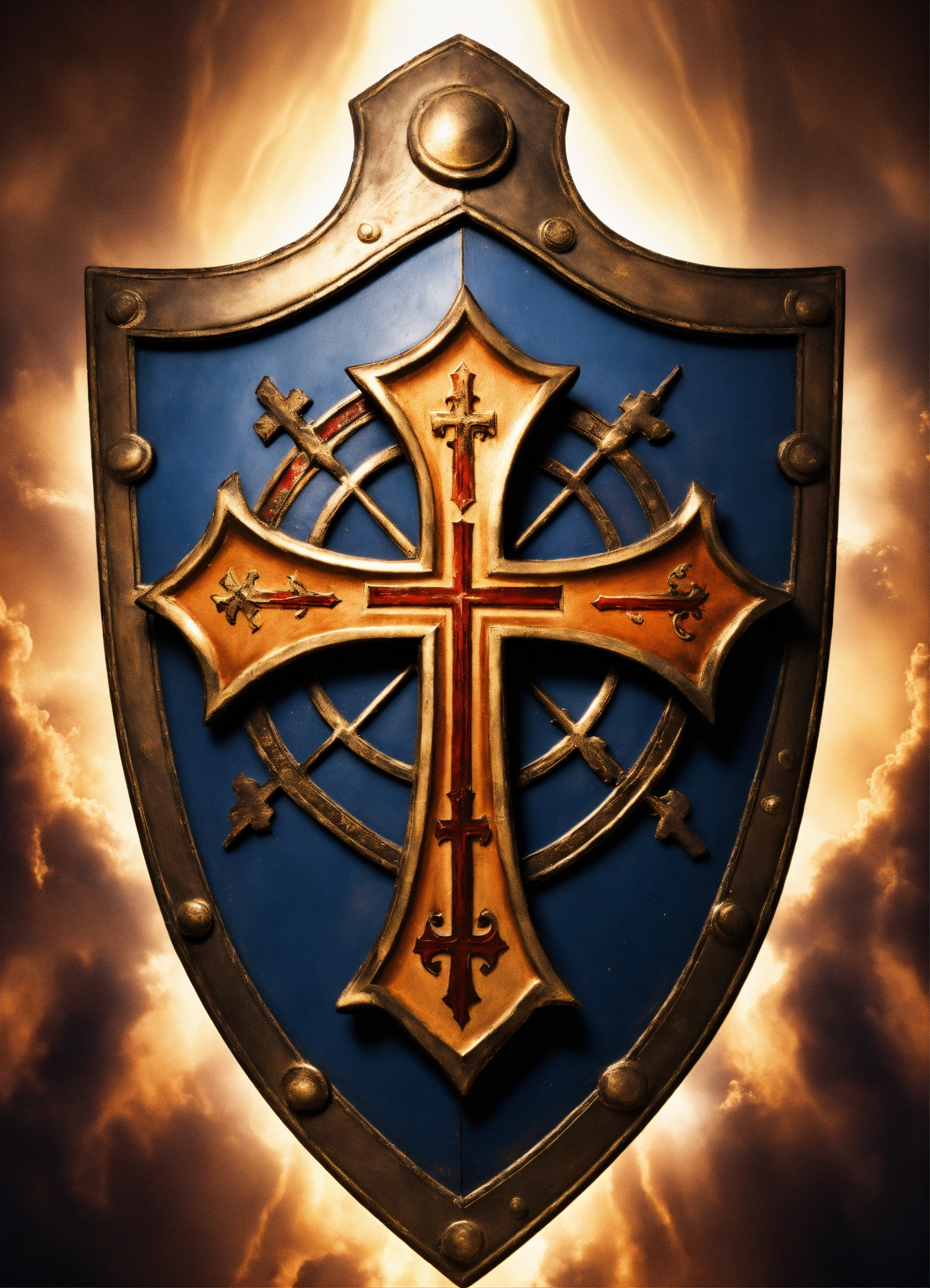 Lexica - A picture of a shield with a cross in the center, representing ...