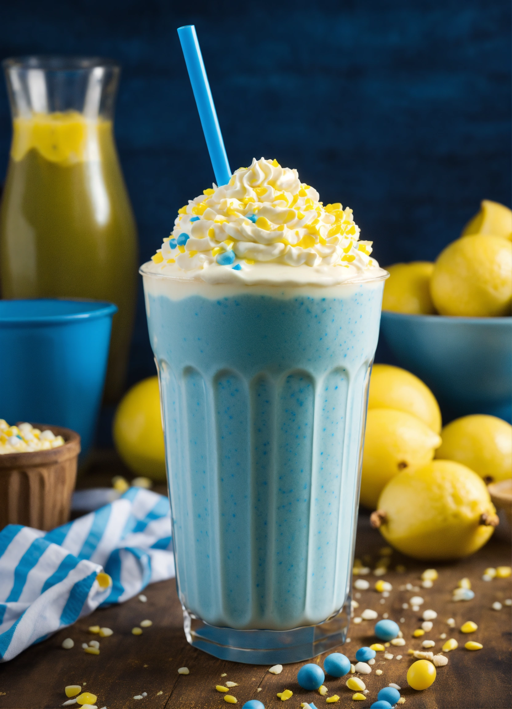 Lexica - Costco store as a milkshake drink blue and yellow colors in ...