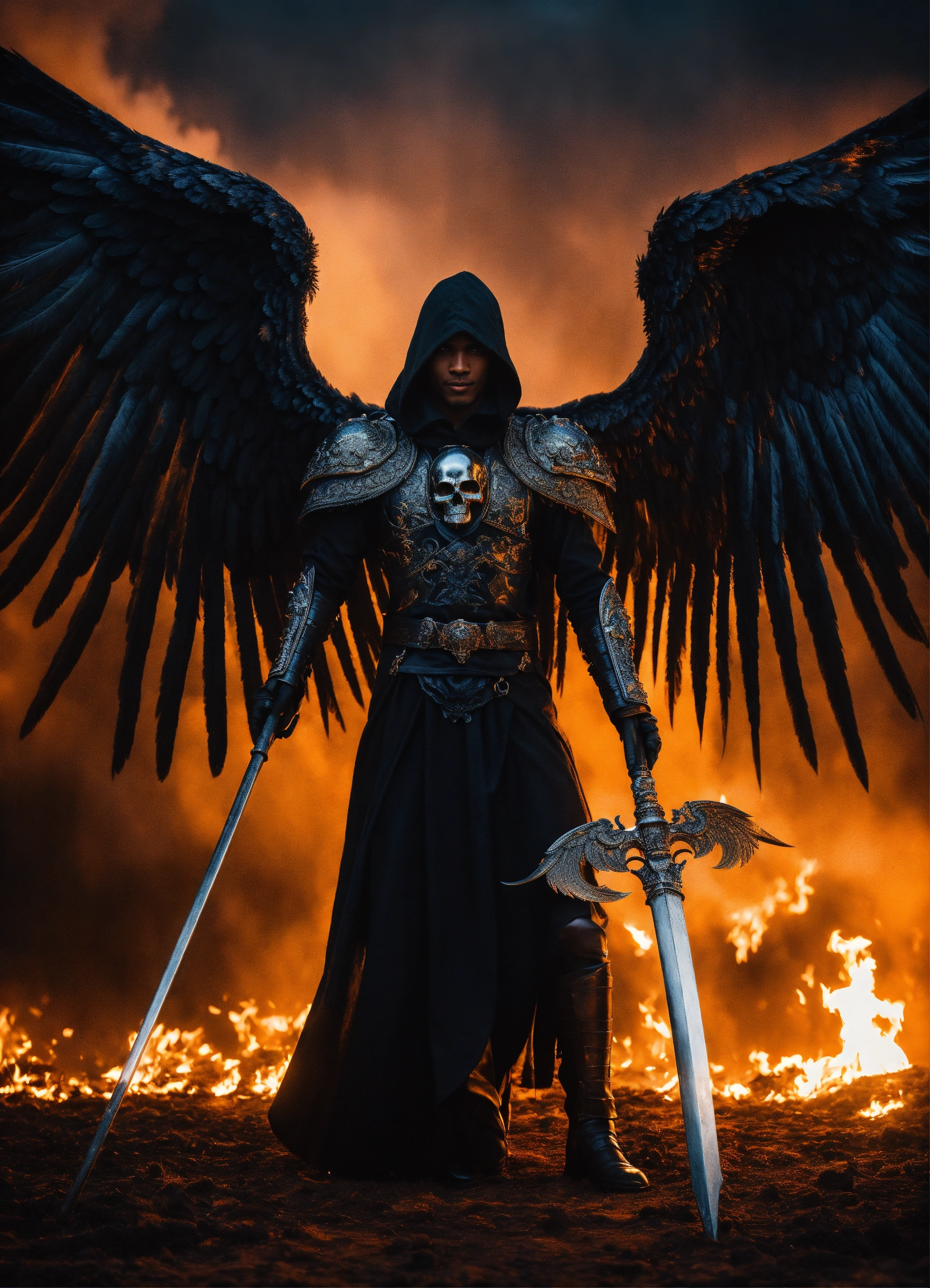 Lexica - Iconoclastic surreal close up photo of an Archangel with ...