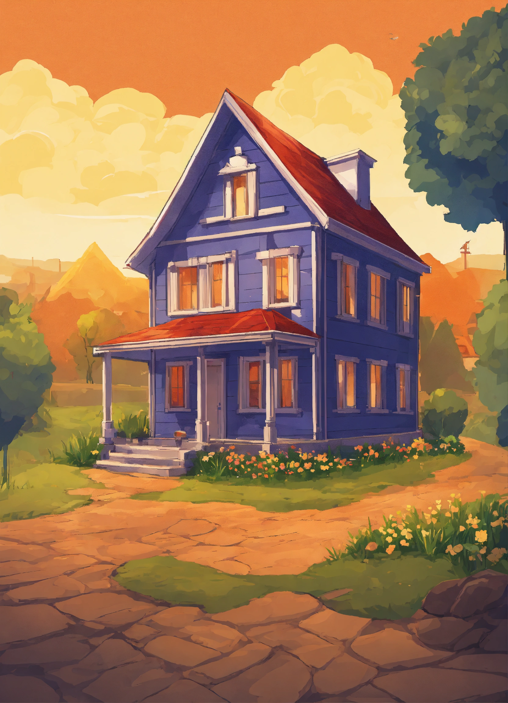 Lexica - A Peice of land with house vector