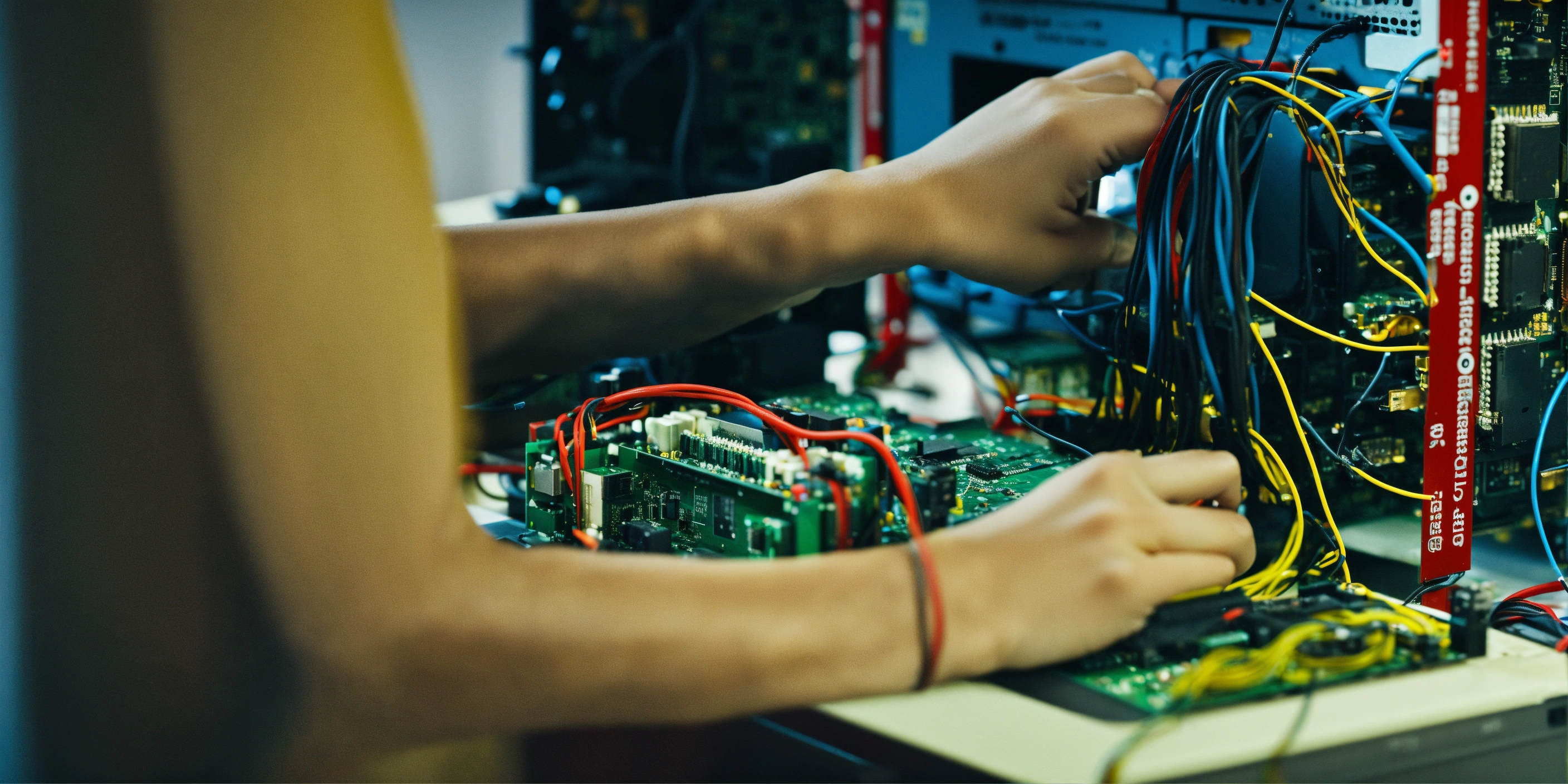 Lexica - An electronics engineer girl assembles a computer she was ...