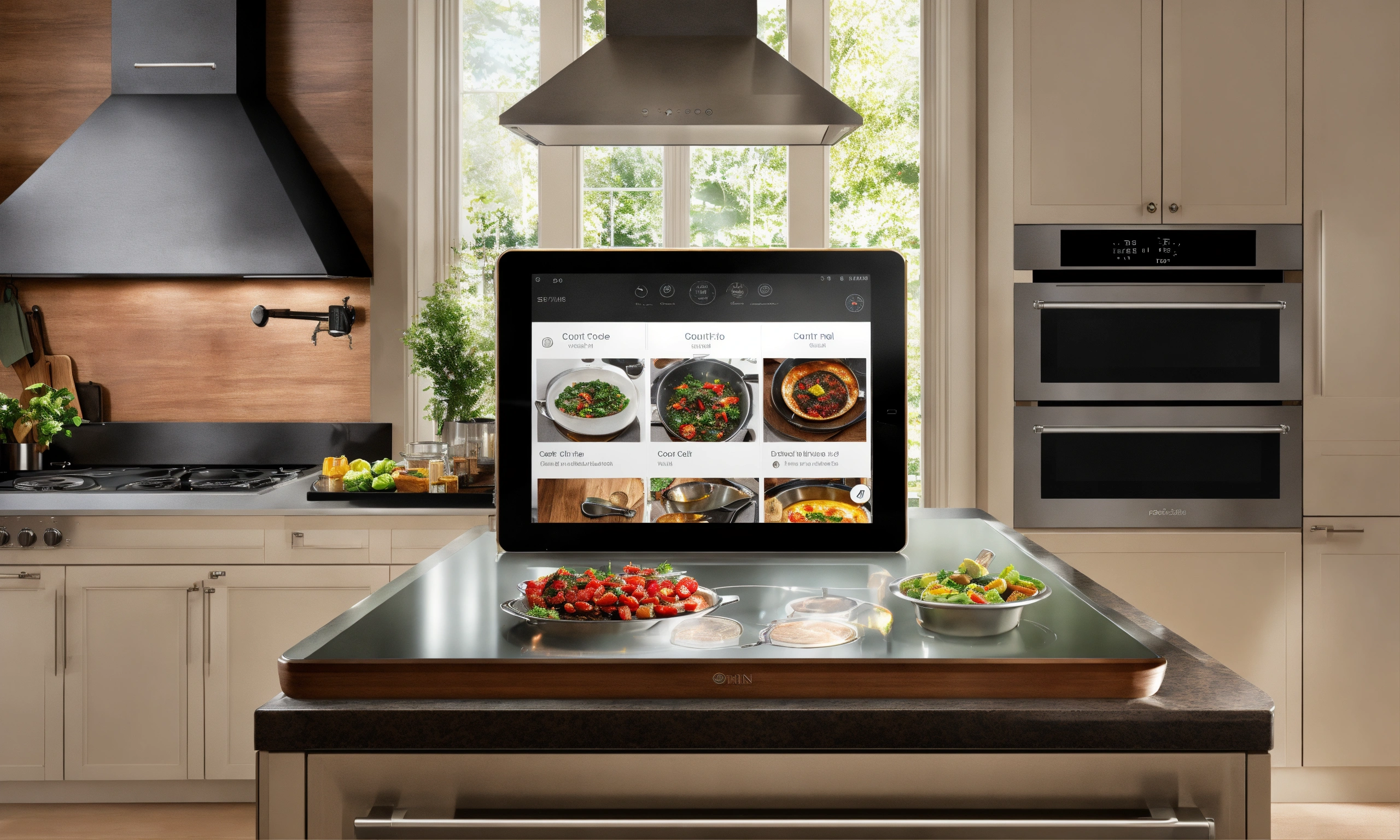 Lexica - Visualize a kitchen island, prominently featuring a 7-inch ...