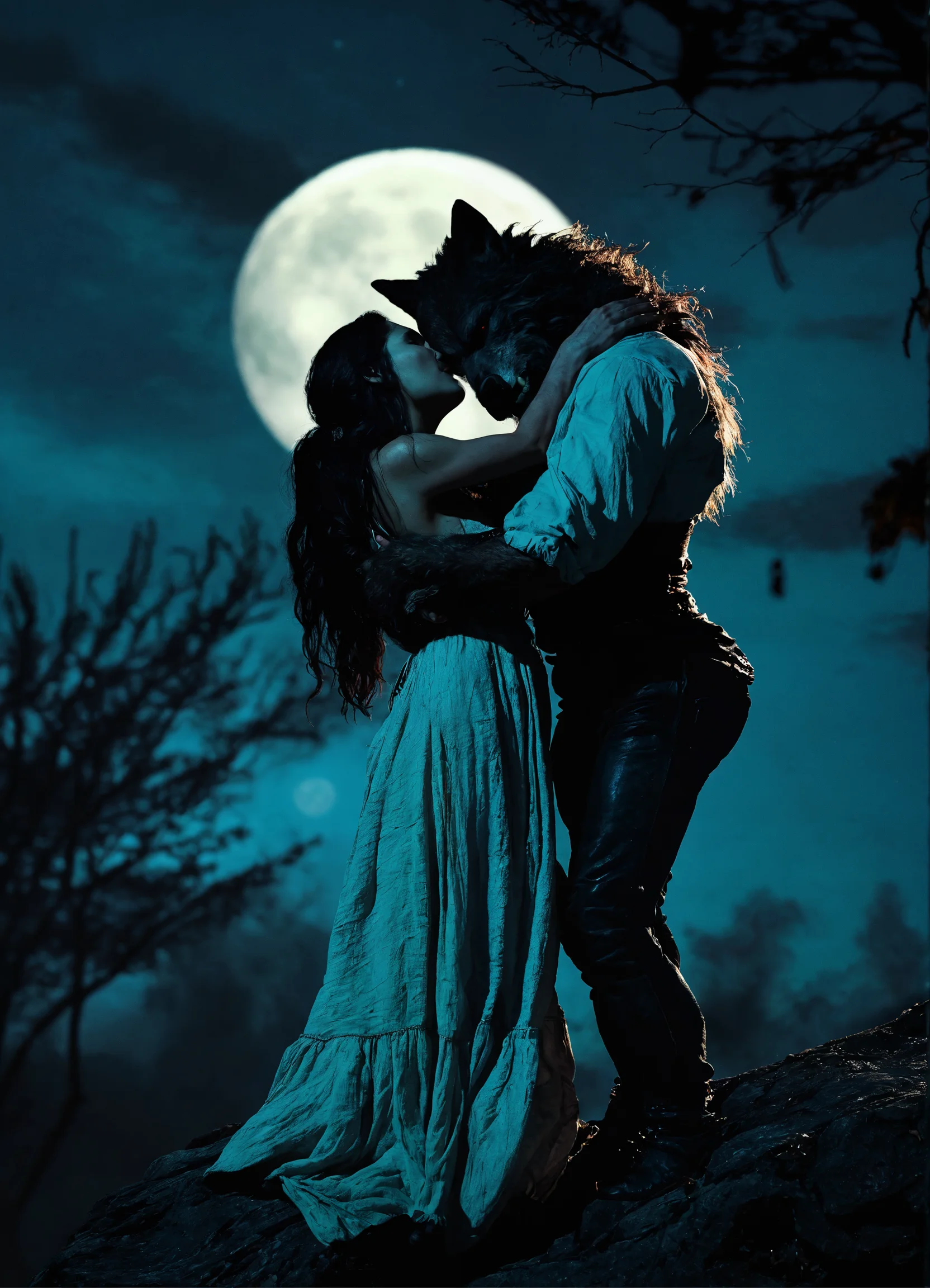 Lexica - Werewolf howling heartbreakingly standing at the moon and ...