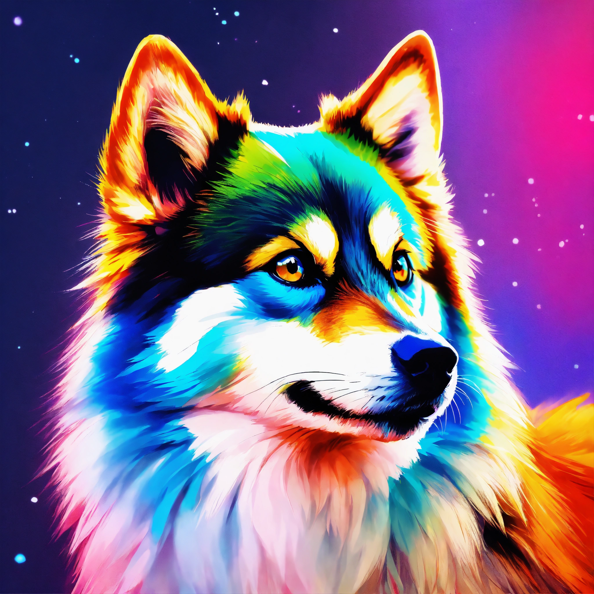 Lexica - In this vivid portrait, a captivating Pomsky looks straight ...