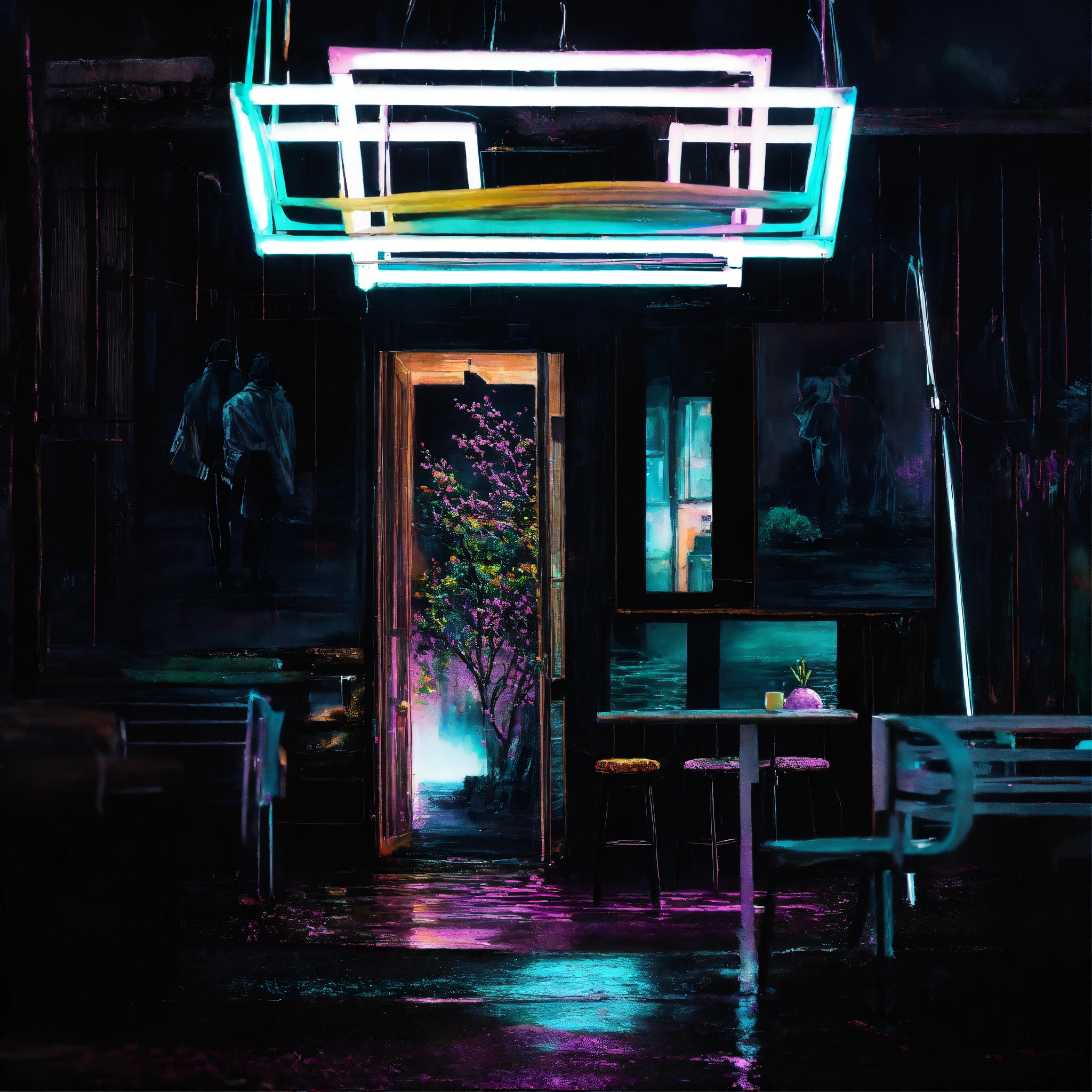 Lexica - Replicate image but as a water painting with pastel and neon ...