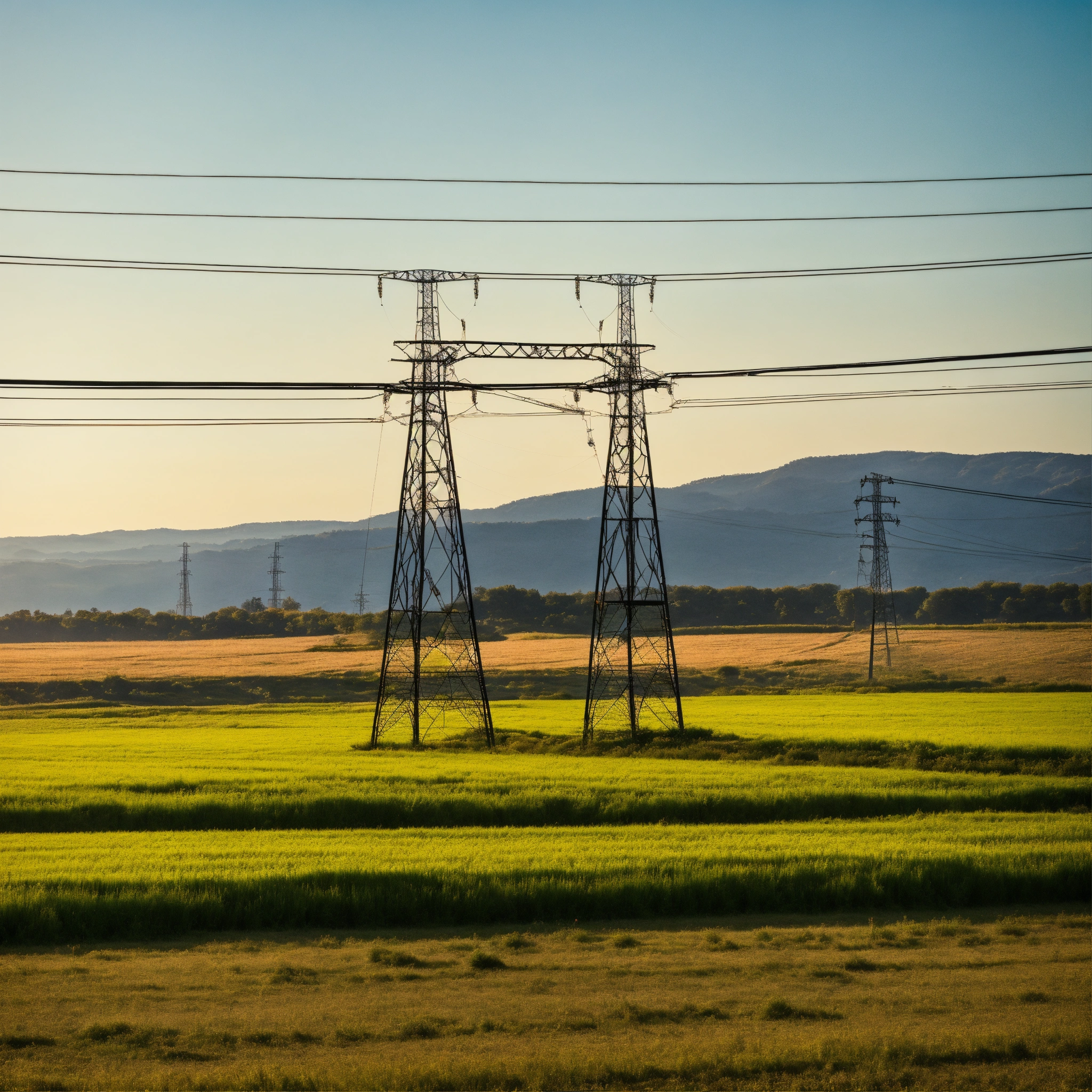 Lexica - A photo of a power line. The power line is running through a ...