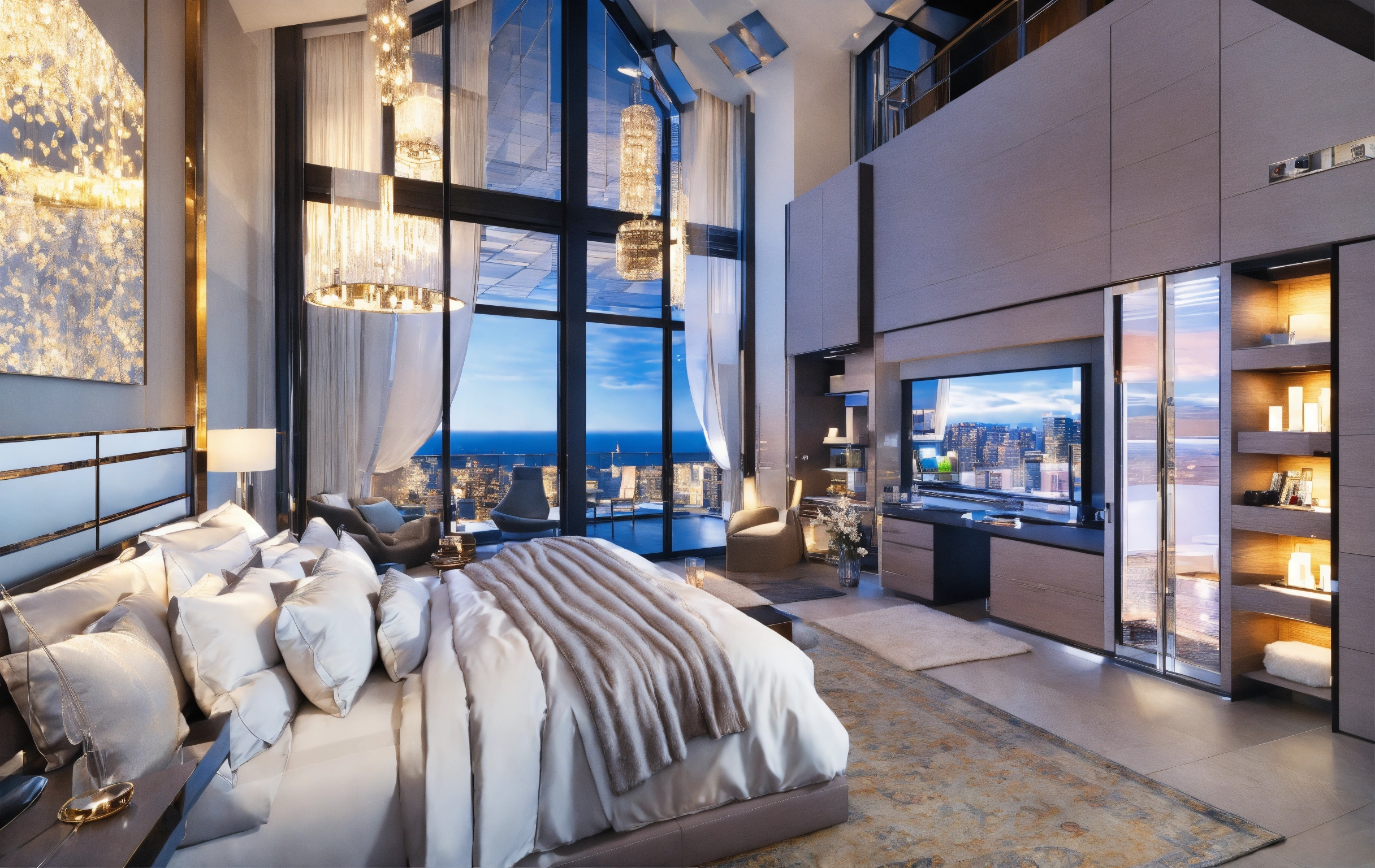 Lexica - Luxury penthouse bedroom