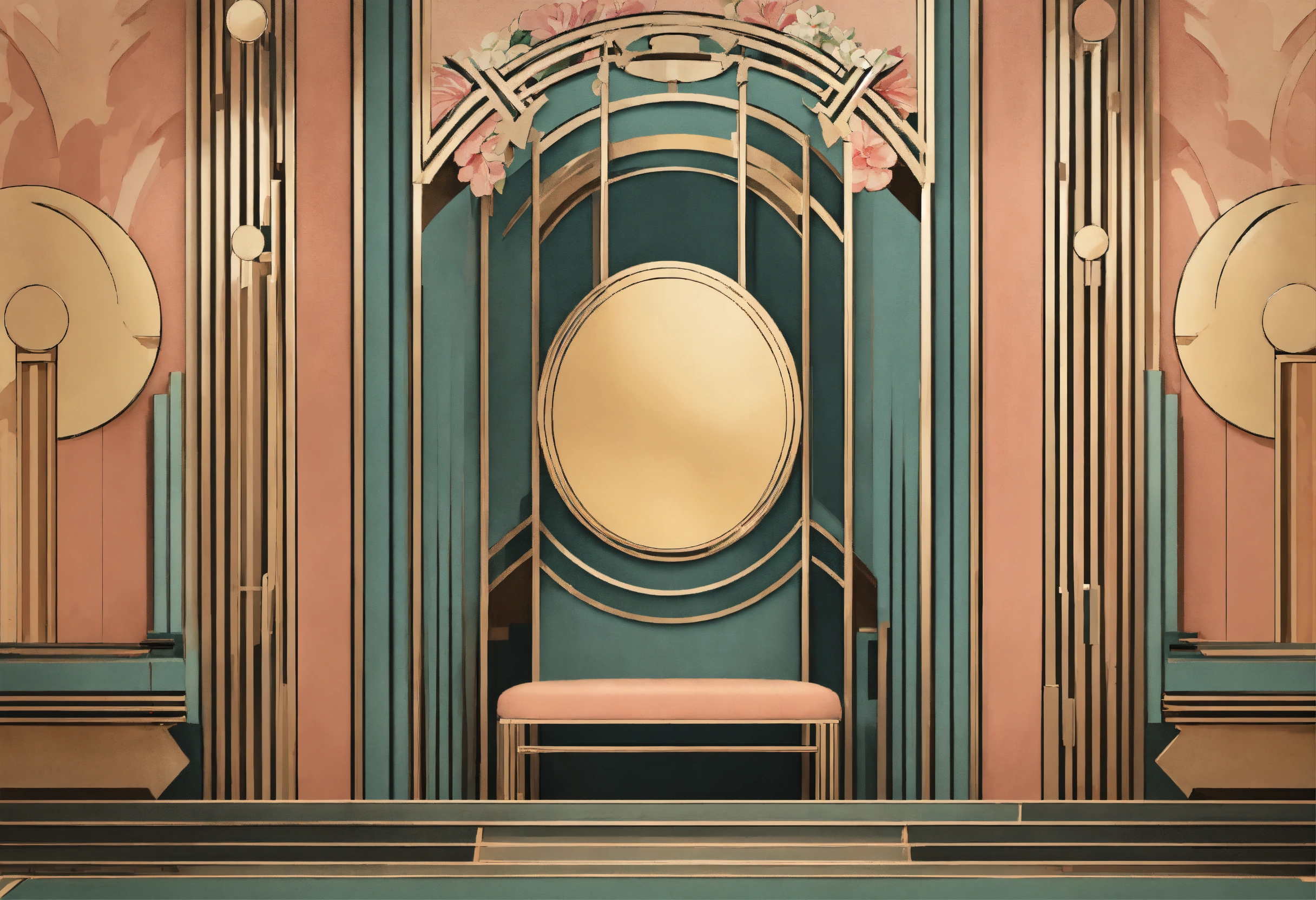 Lexica - Art Deco design, vintage muted color