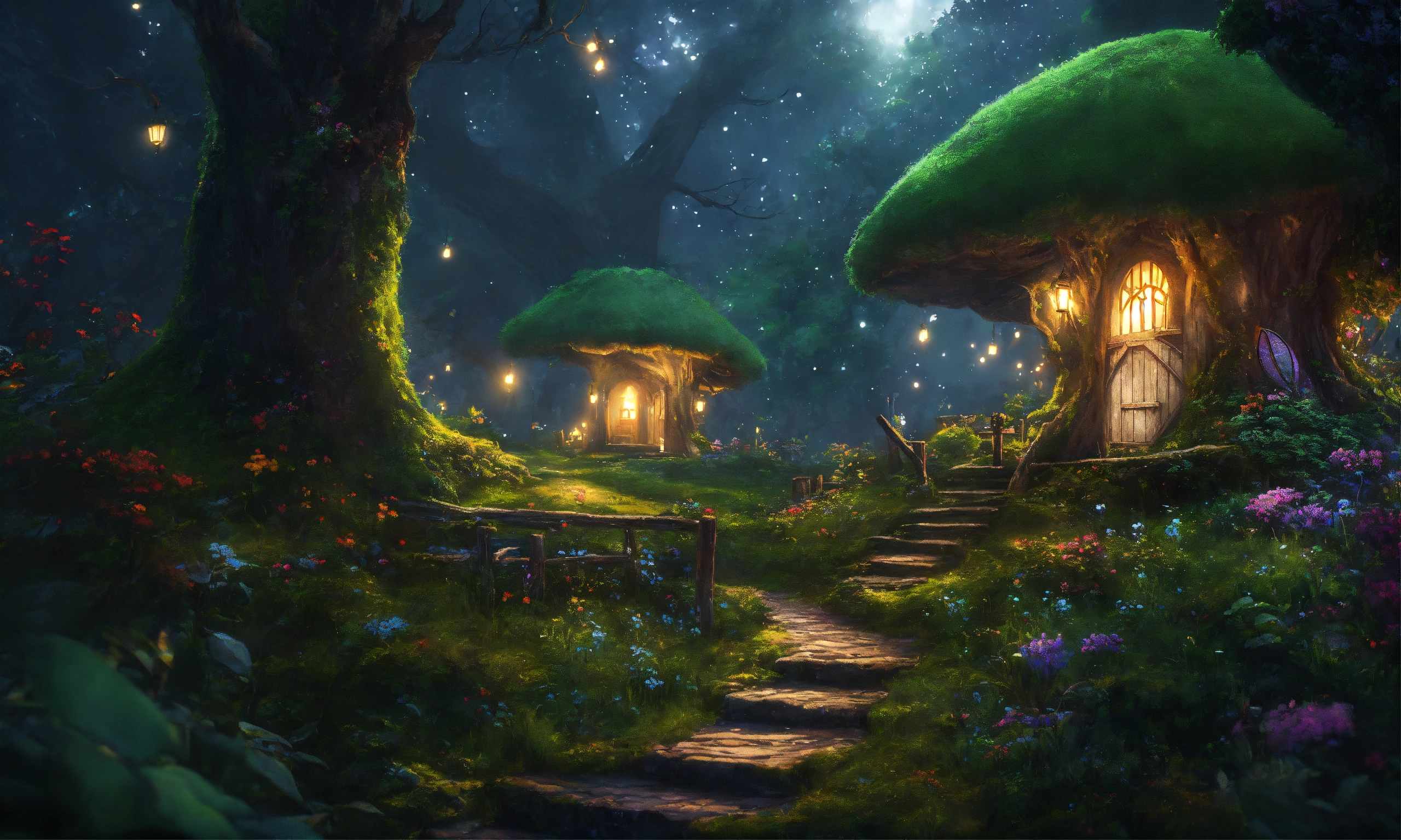 Lexica - Epic shot of a fairy forest in Ireland, ultra detailed, ultra ...