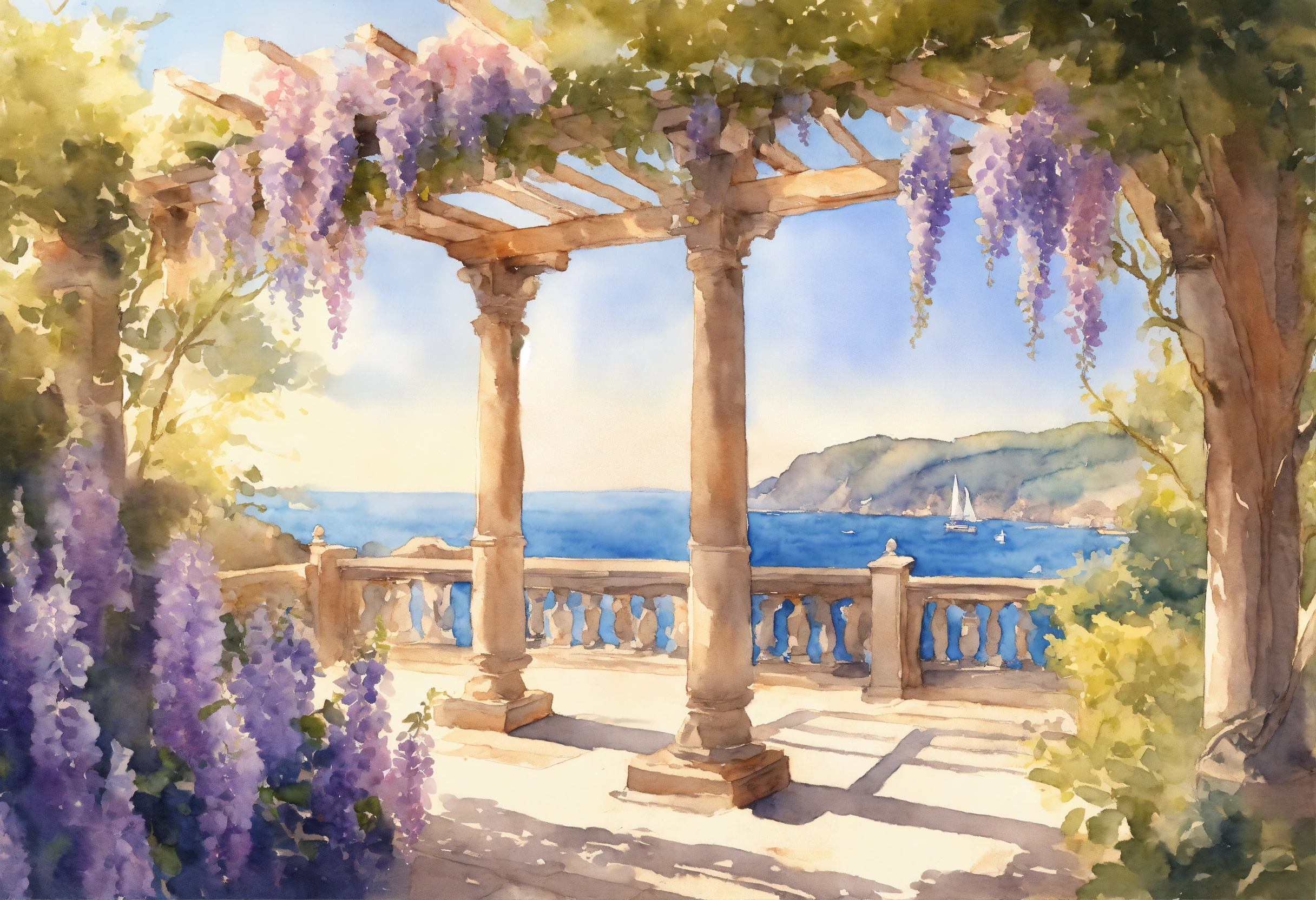 Lexica - Watercolour painting, pastel colours, warm light, intricate ...