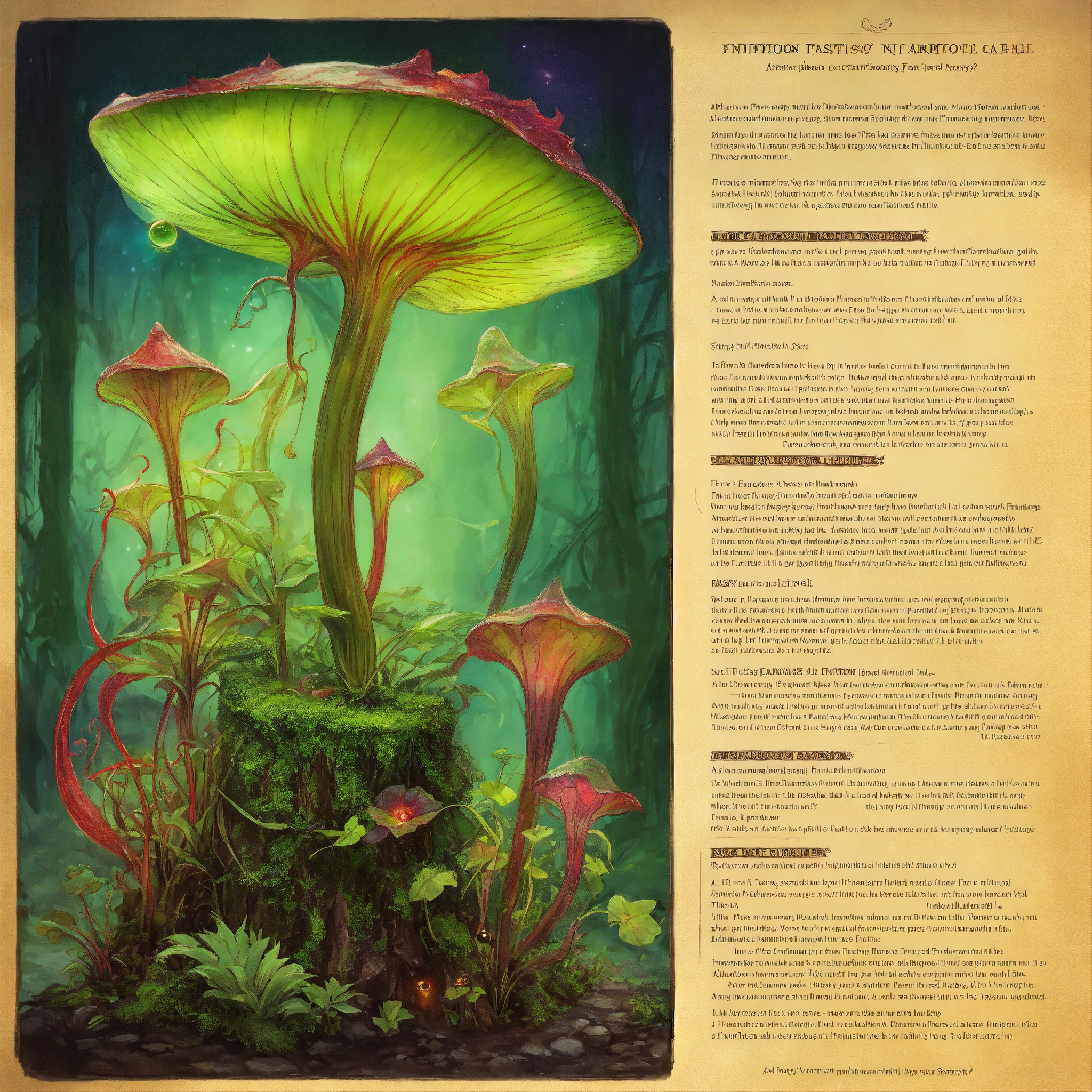 Lexica - Information sheet with different FANTASY, FANTASY, FANTASY ...