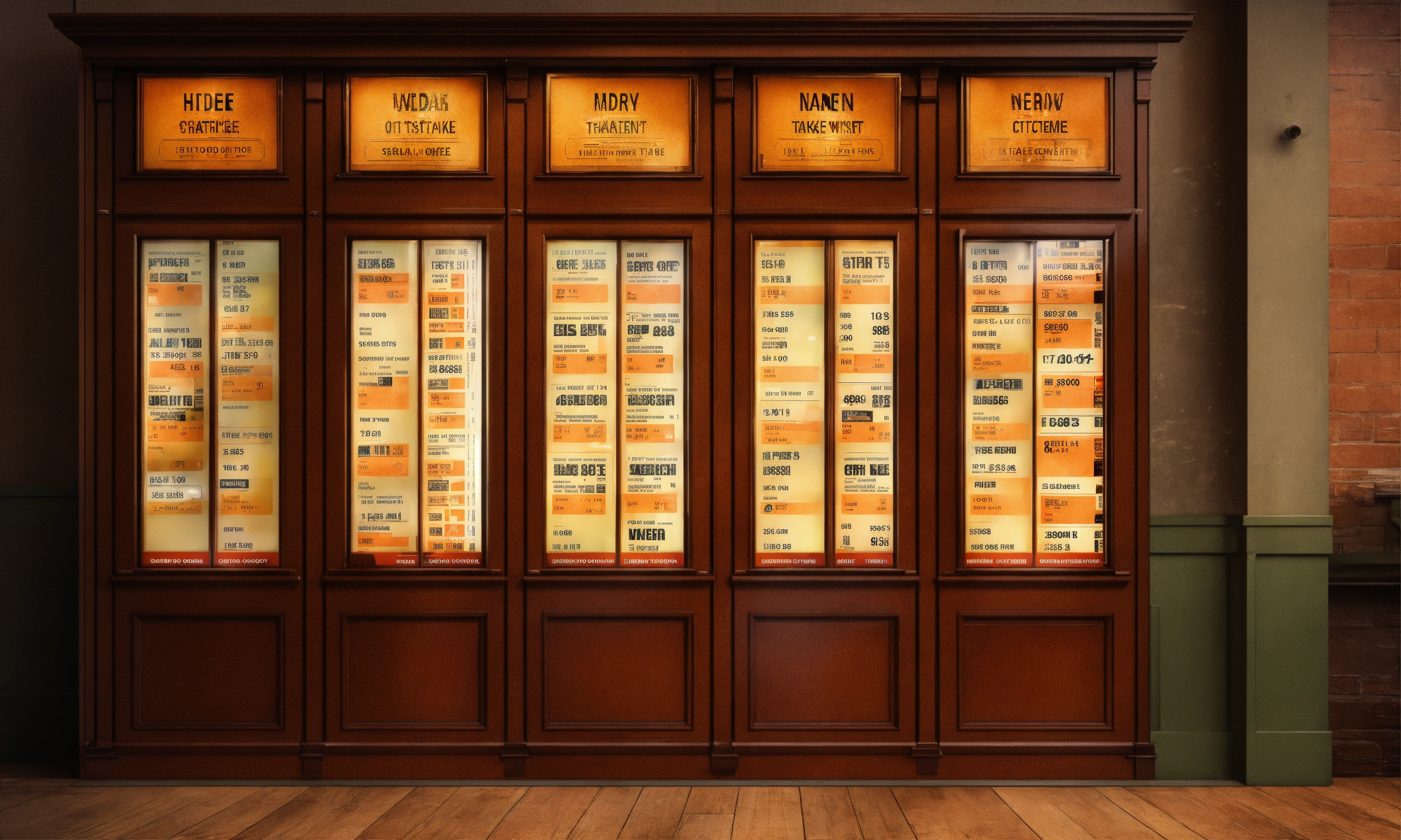 Lexica - An artistic photo realistic picture of a restraunt ticket ...