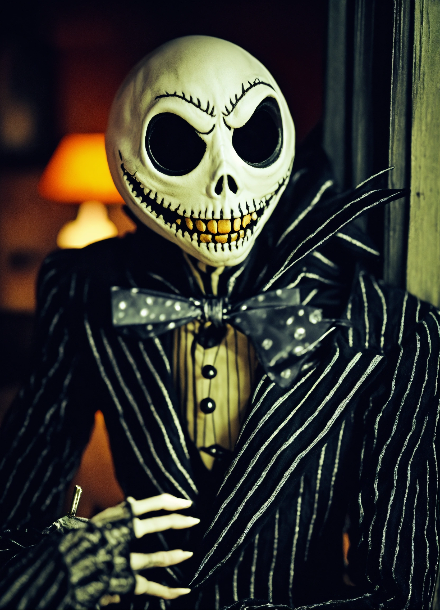 Lexica - Jack Skellington from the Nightmare Before Christmas as a human  real life form alive version