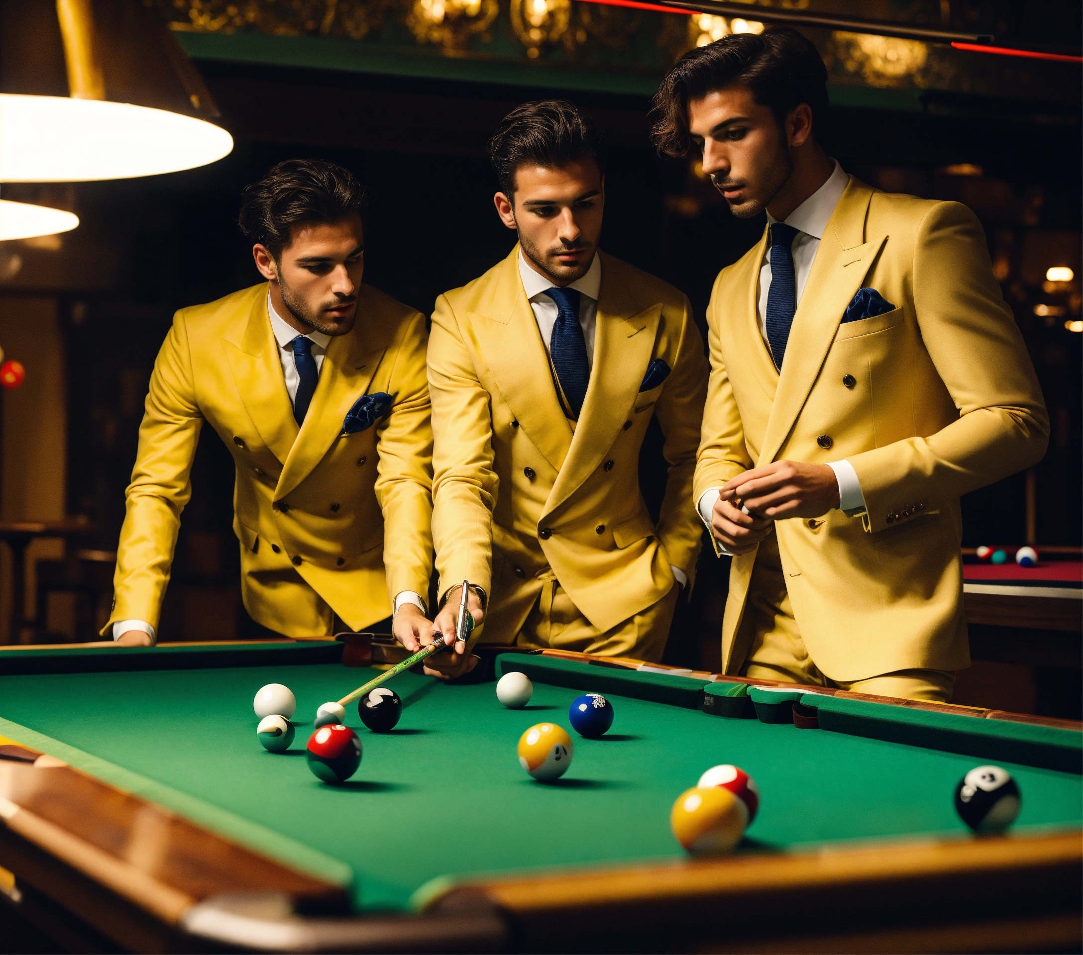 Lexica - Two young Italian male sportsmen in pale yellow double ...