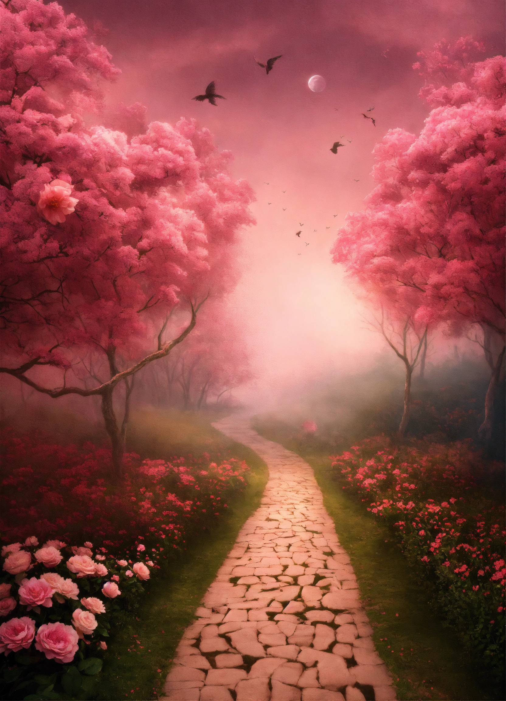 Lexica - Dreamy and mysterious surrealist style, I NEED 2 paths, two 2 ...