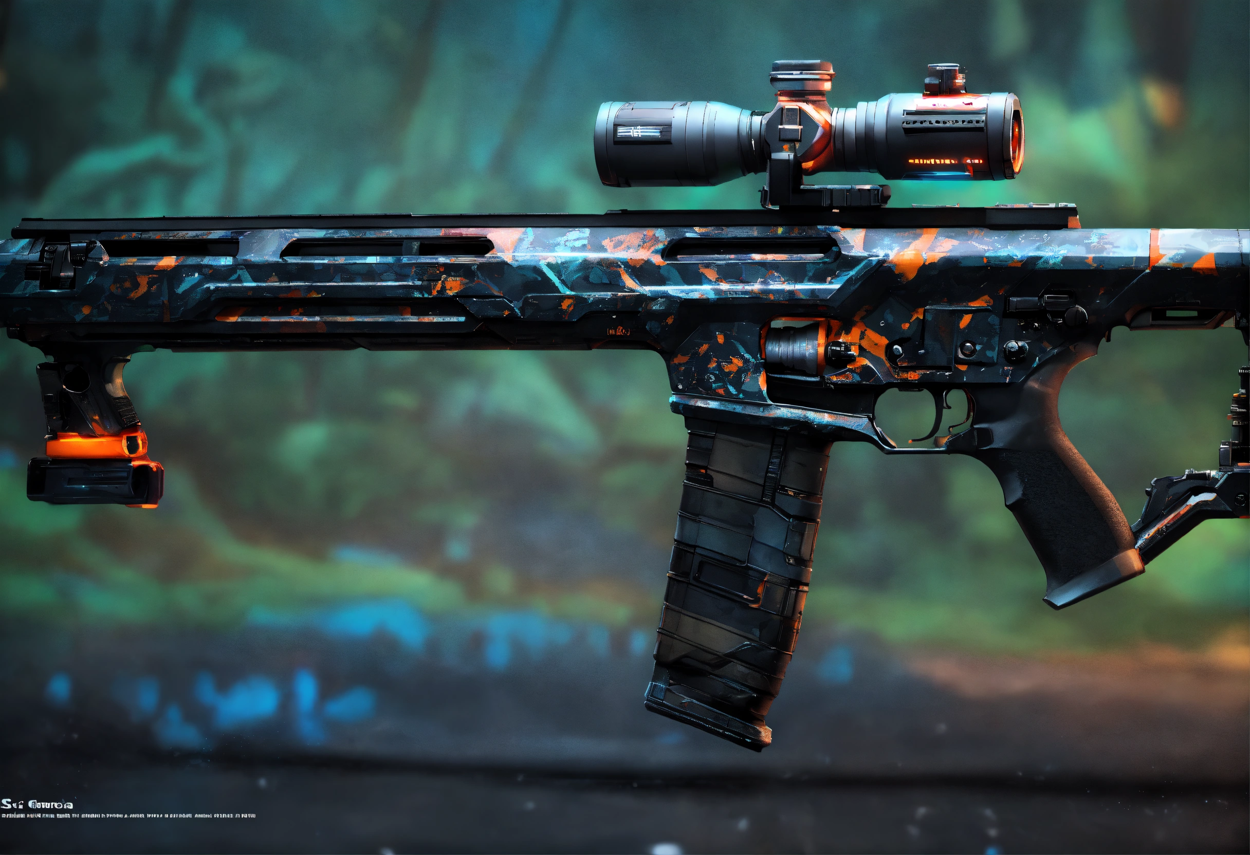 Lexica - Side view of the full image of a black camo sci fi energy ...
