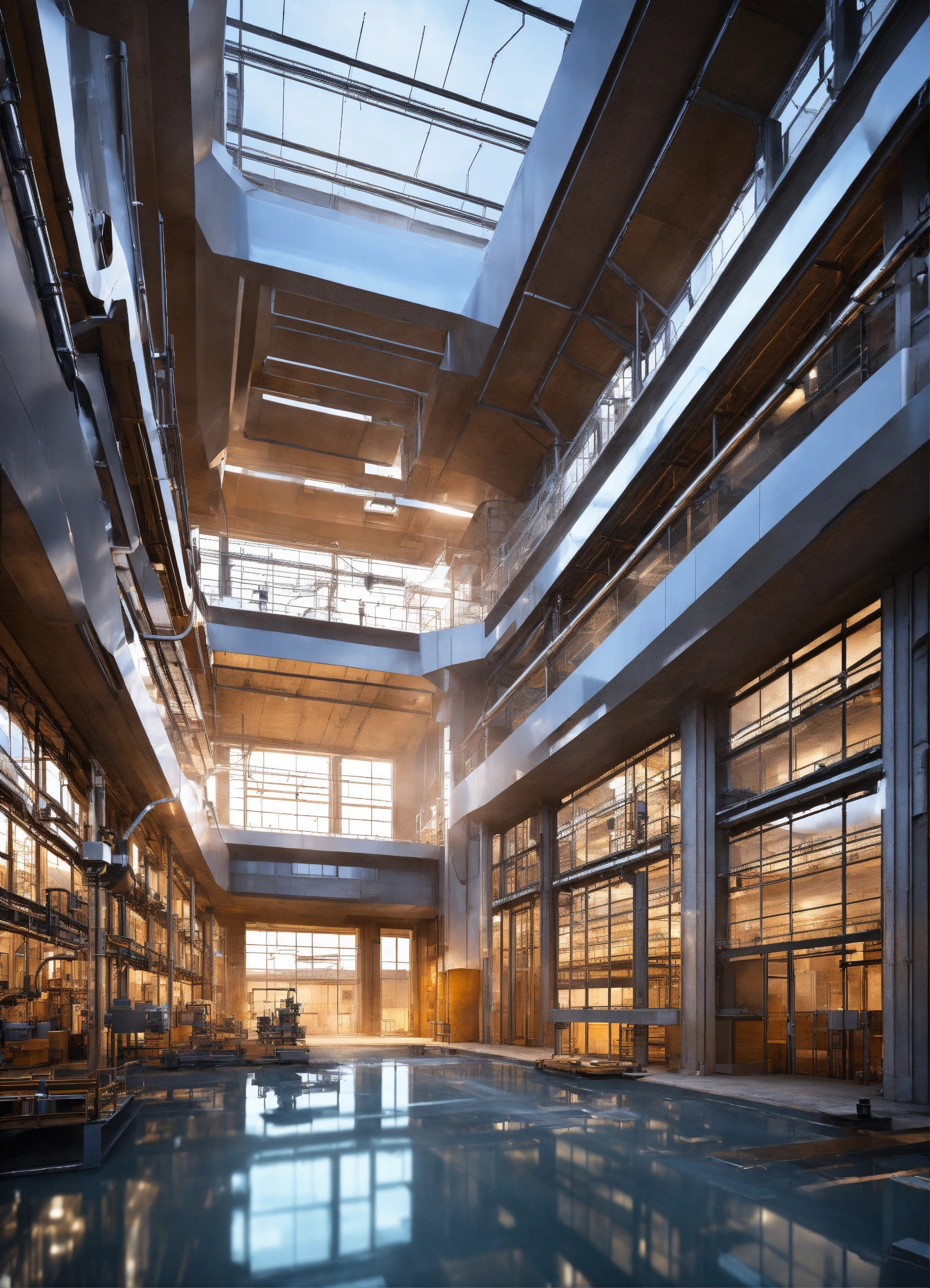 Lexica - Futuristic style factory inside {prompt} . sleek, modern ...