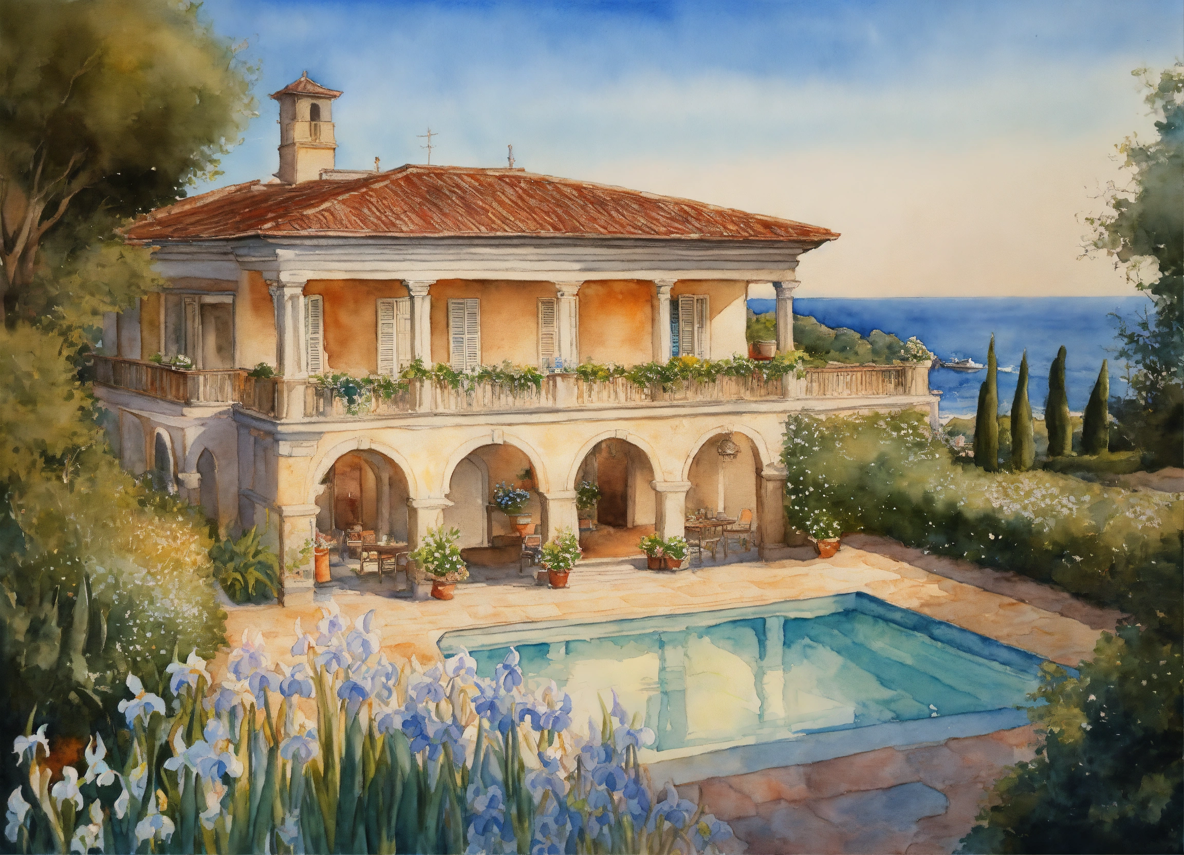 Lexica - Watercolour painting, pastel colours, warm light, intricate ...