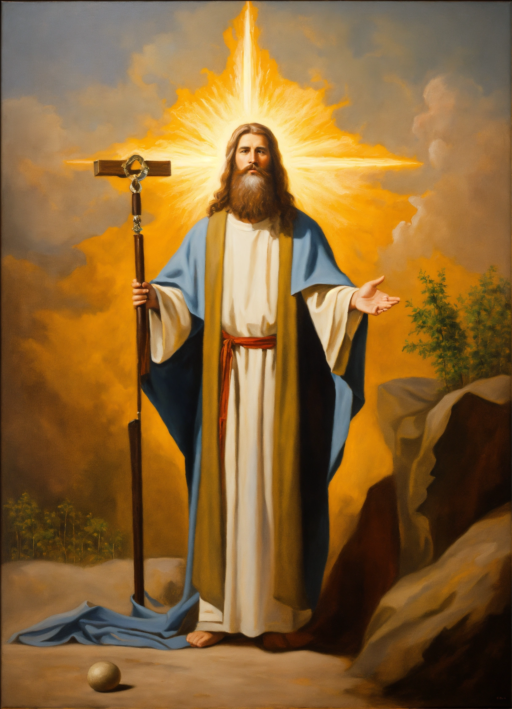 Lexica - Oil painting of a christian fundamentalist's god