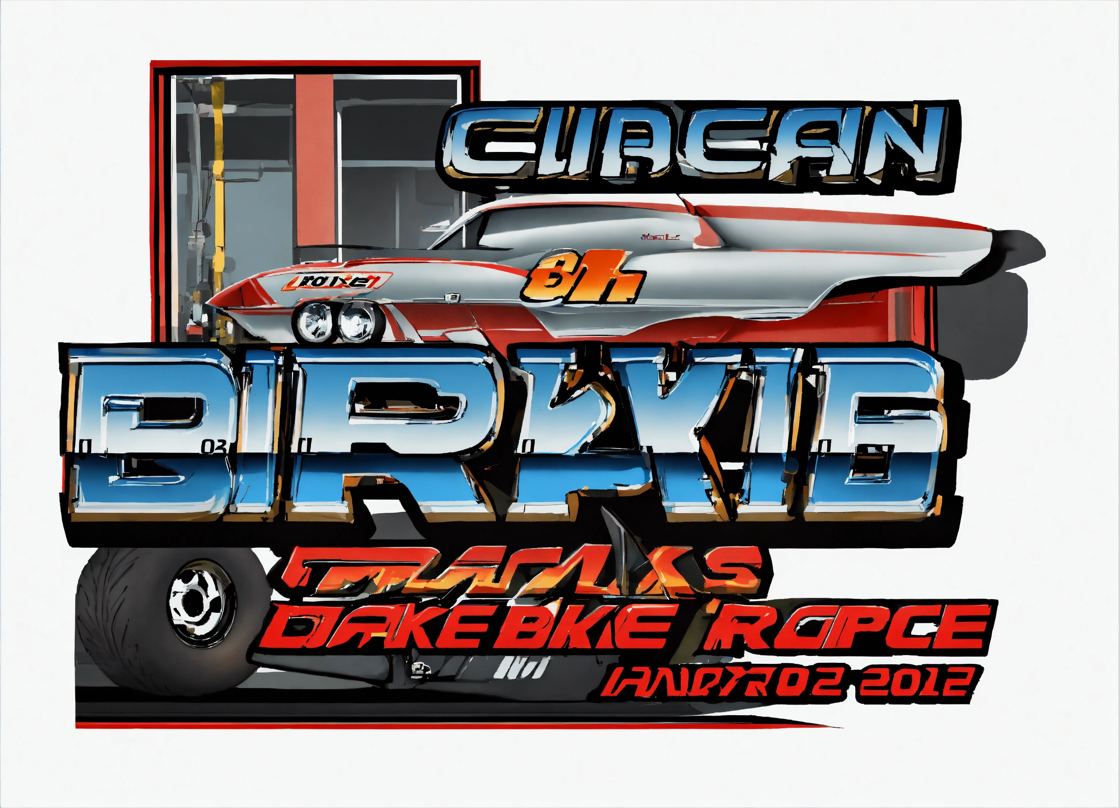 Lexica - Clean modern bike drag race car\ sticker