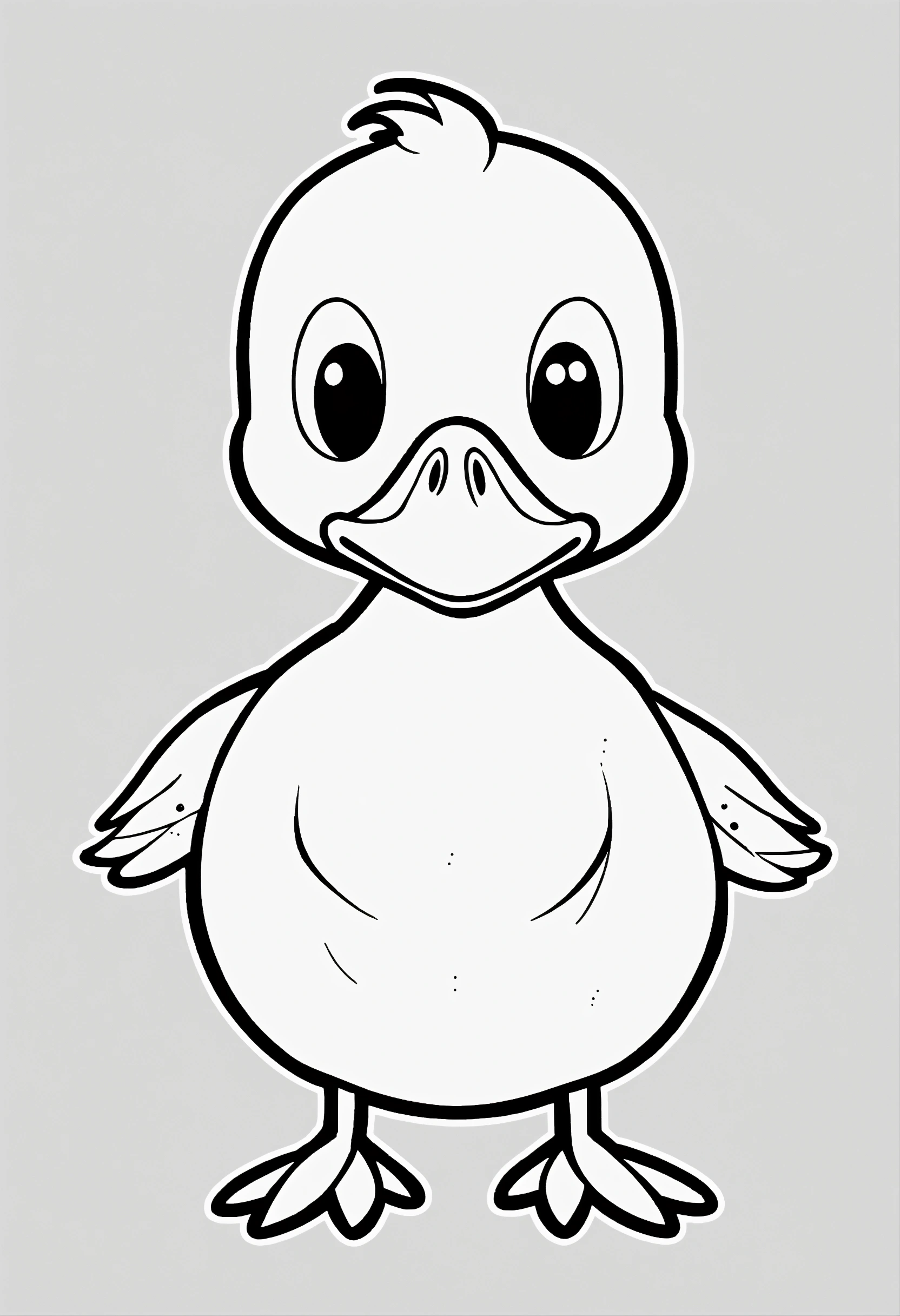 Lexica - Cute Duck, big cute eyes, pixar style, simple outline and ...