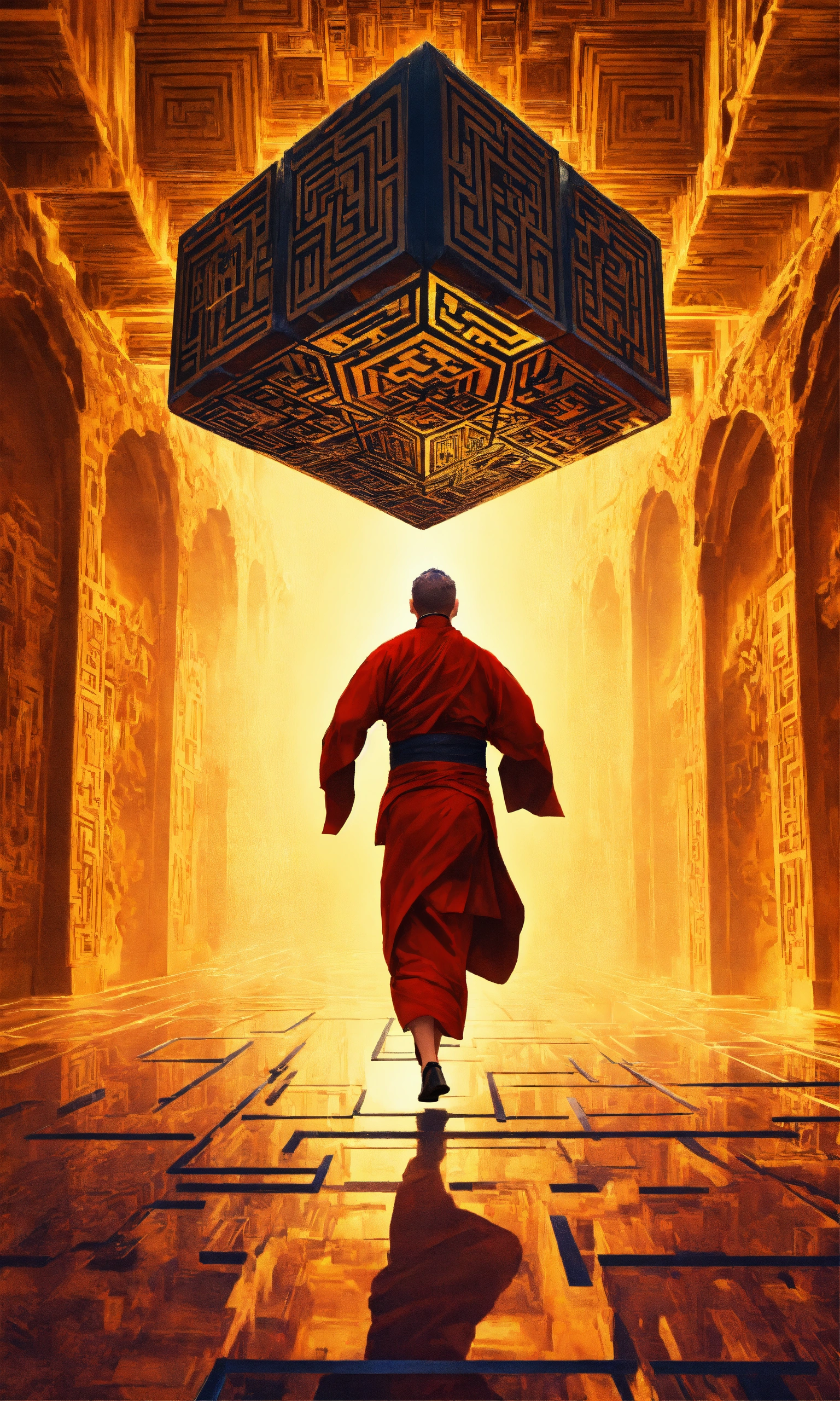 Lexica - Running Taoist monk tesseract body fractal three point ...