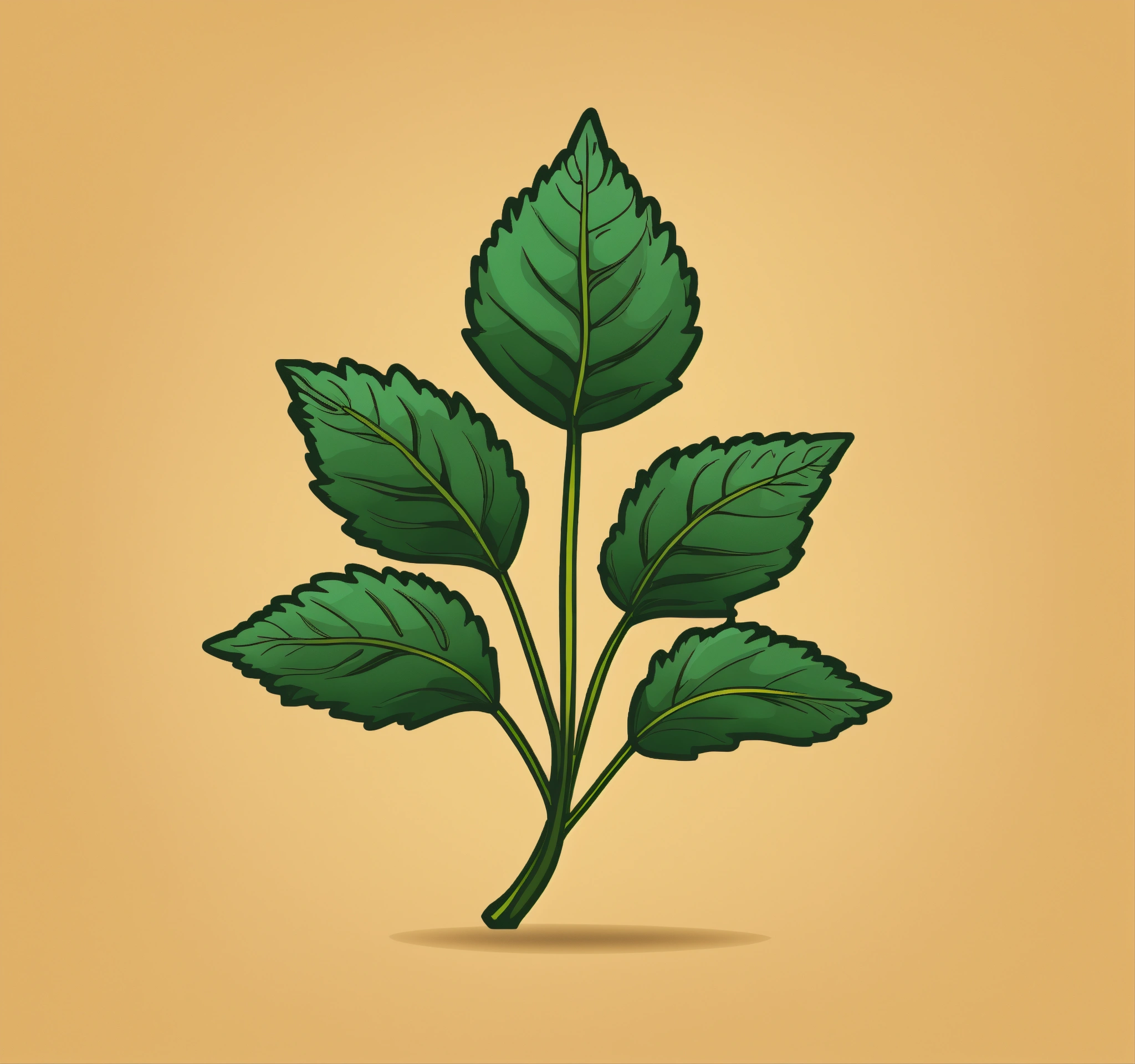 Lexica - Simple nettle plant with six leaves vector icon