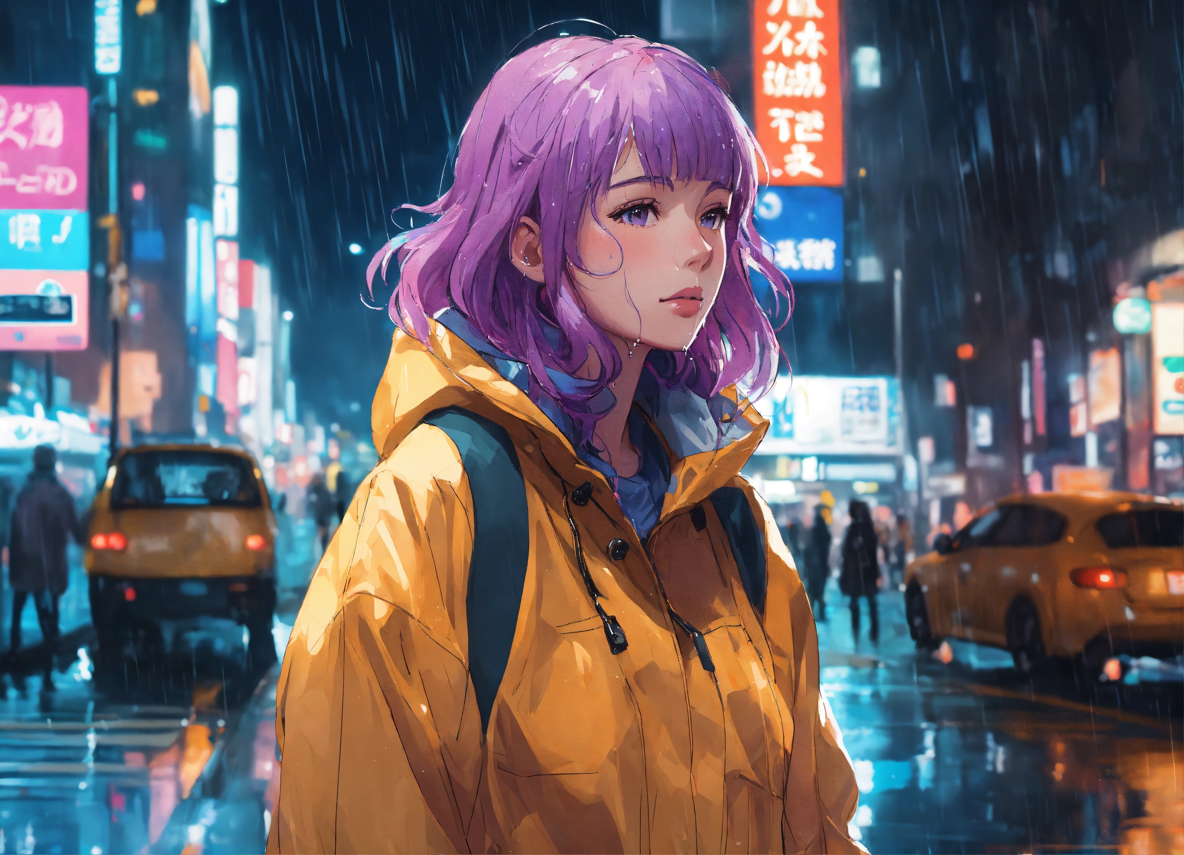 Lexica - 8k photo portrait of a stunning woman with violet hair in a ...