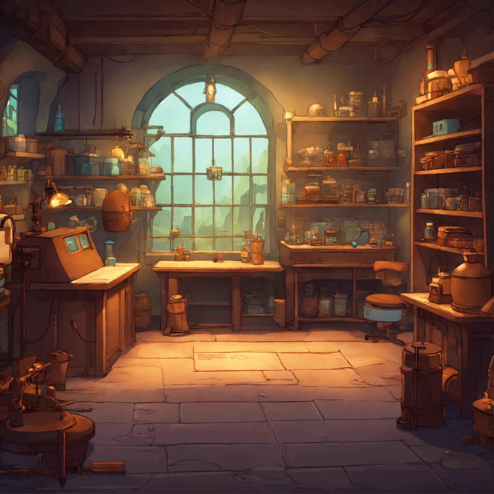 Lexica - Cartoon game environment, lab, mechanical, fantasy