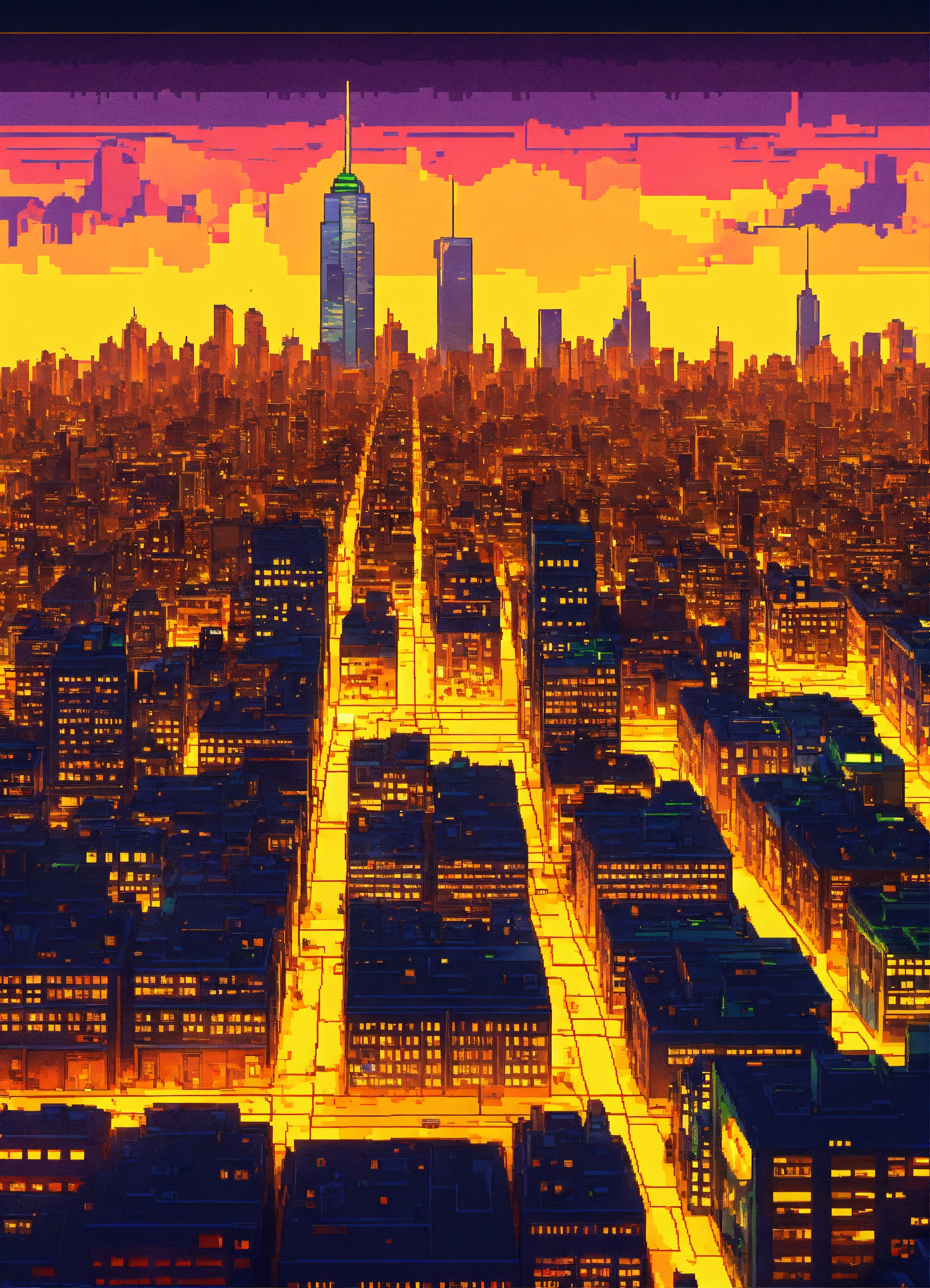 Lexica - Create an 8-bit video game-inspired world with a cityscape ...