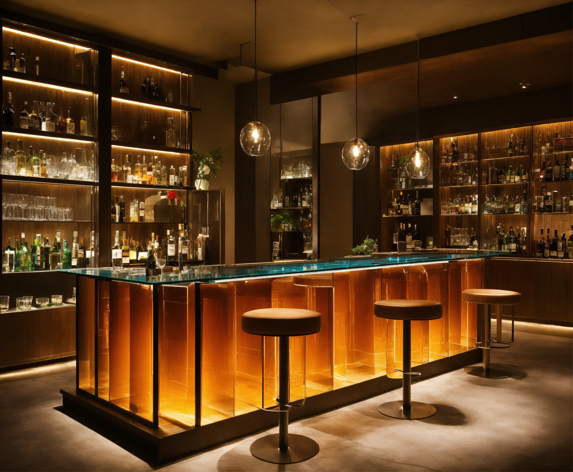 Lexica - Design min glass bar in an eco envelopment