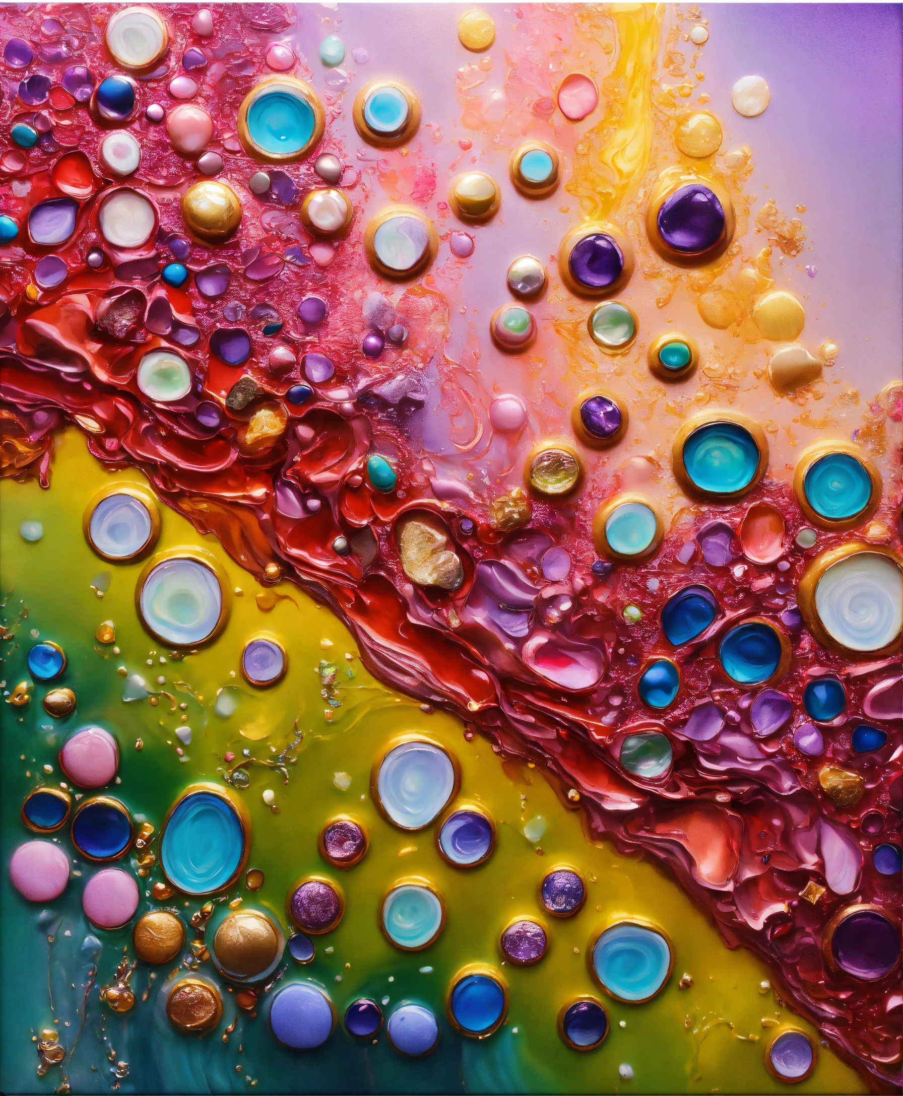 Lexica - Colorful abstract painting oil and water complex complicated ...