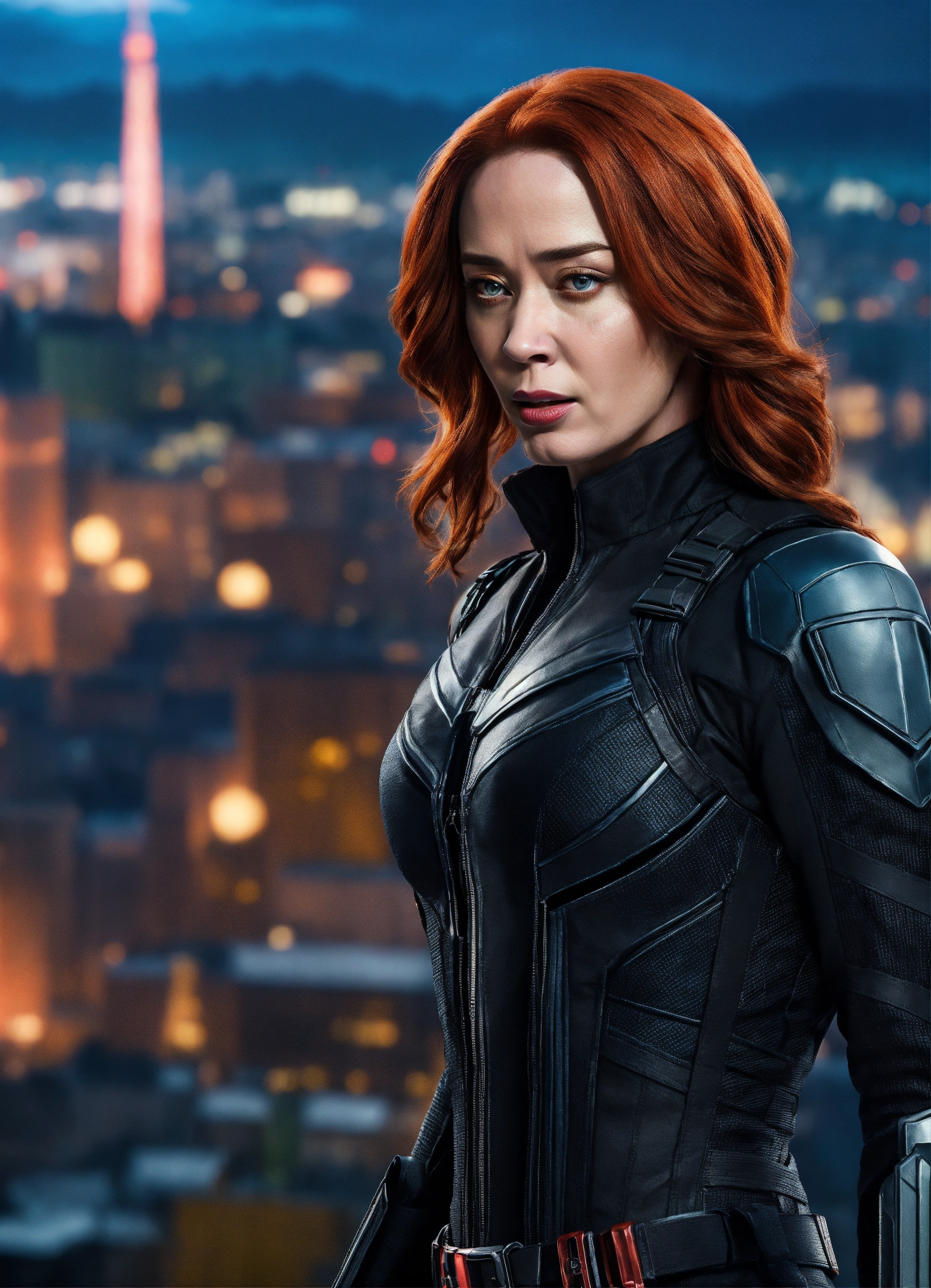 Lexica - Beautiful Emily Blunt is Natasha Romanoff, redhead, blue eyes ...