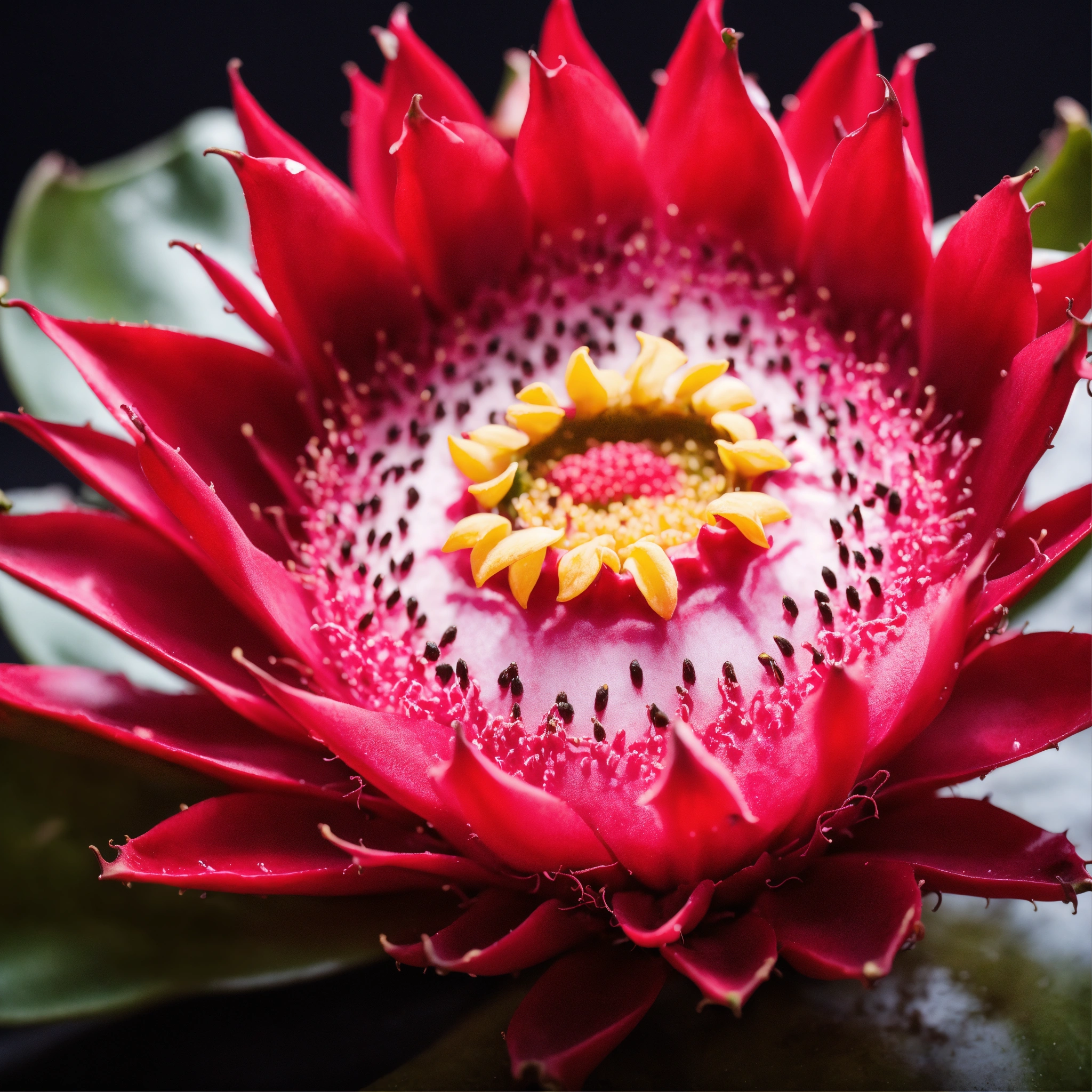 Lexica - Bright studio photo of one red pitahaya