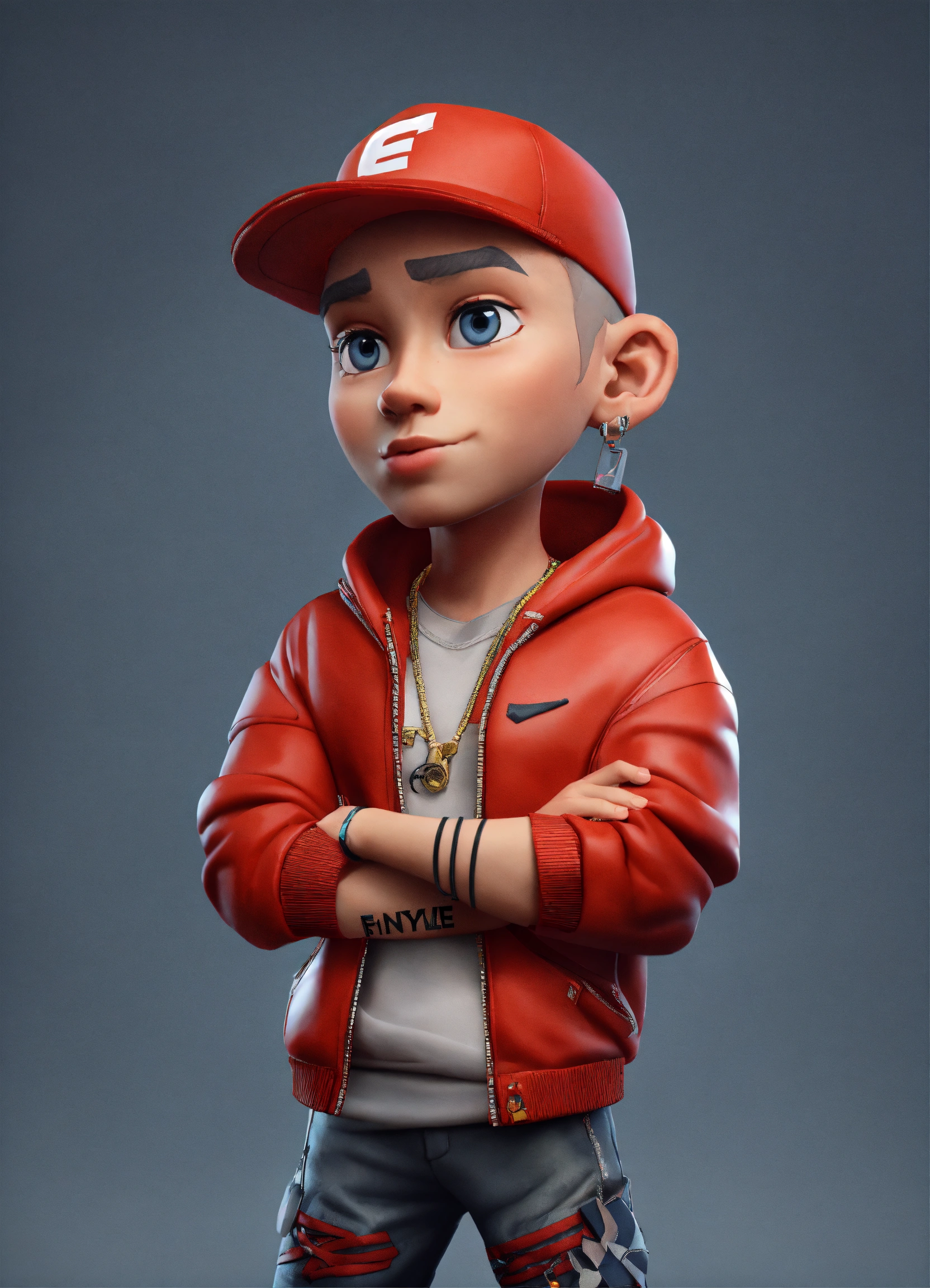 Lexica - Cartoon realistic Eminem rapper in red jacket, adult, disney ...