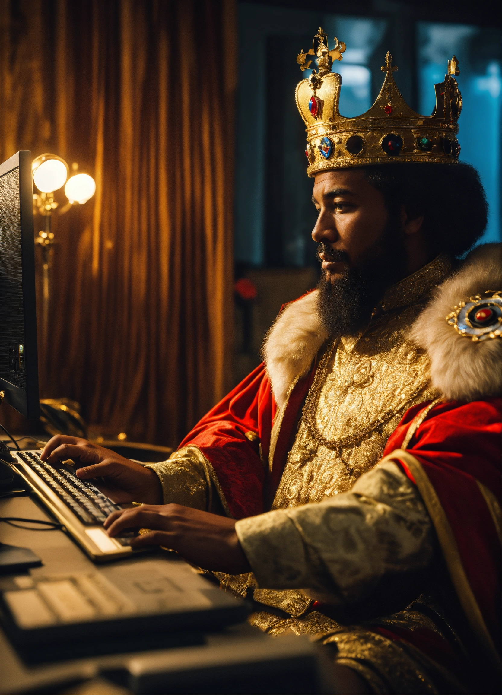 Lexica - A king uses computers. From a proud environment.