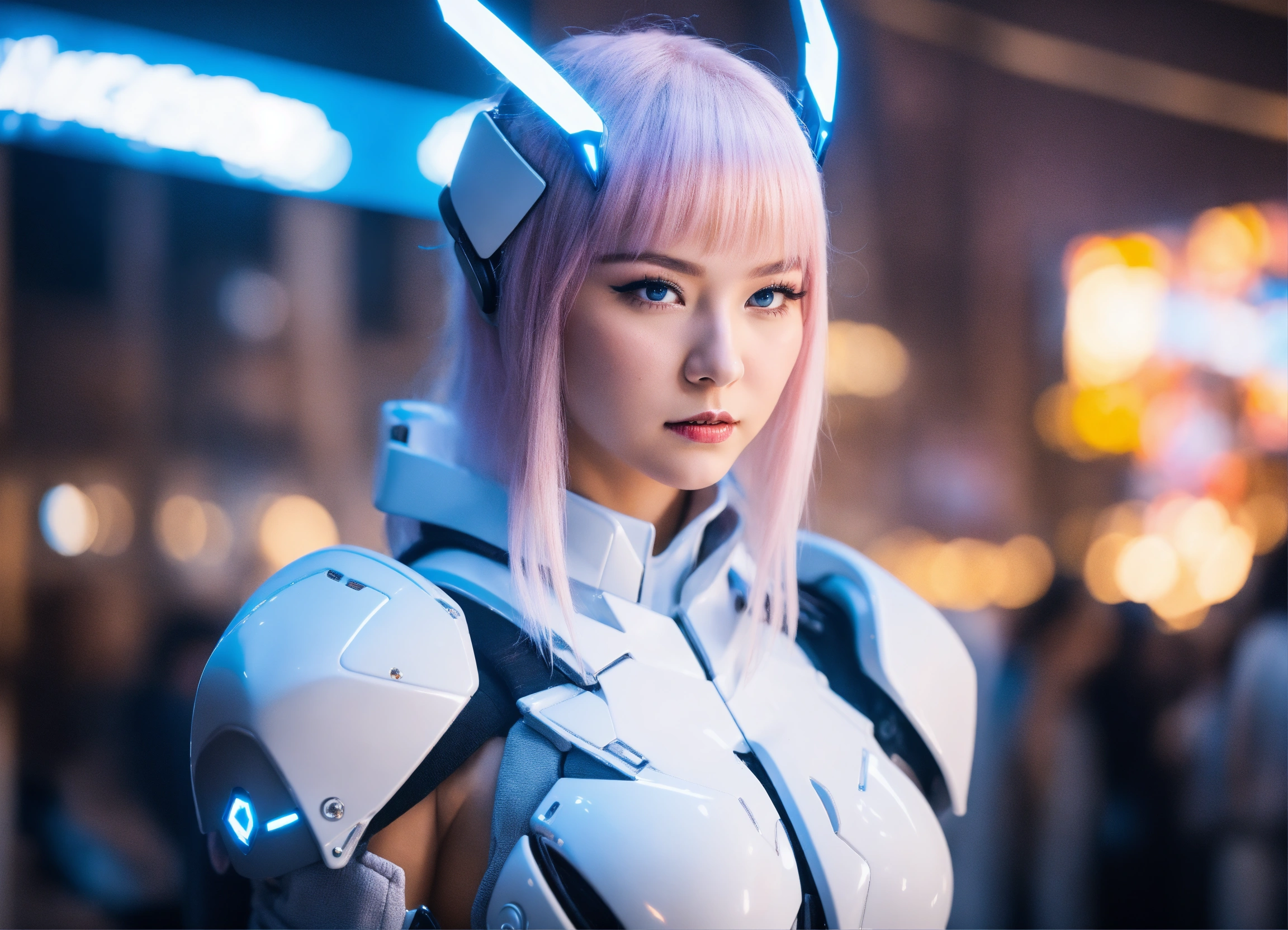 Lexica - A real photo of Cute Cyber women lightning with angelwing's ...