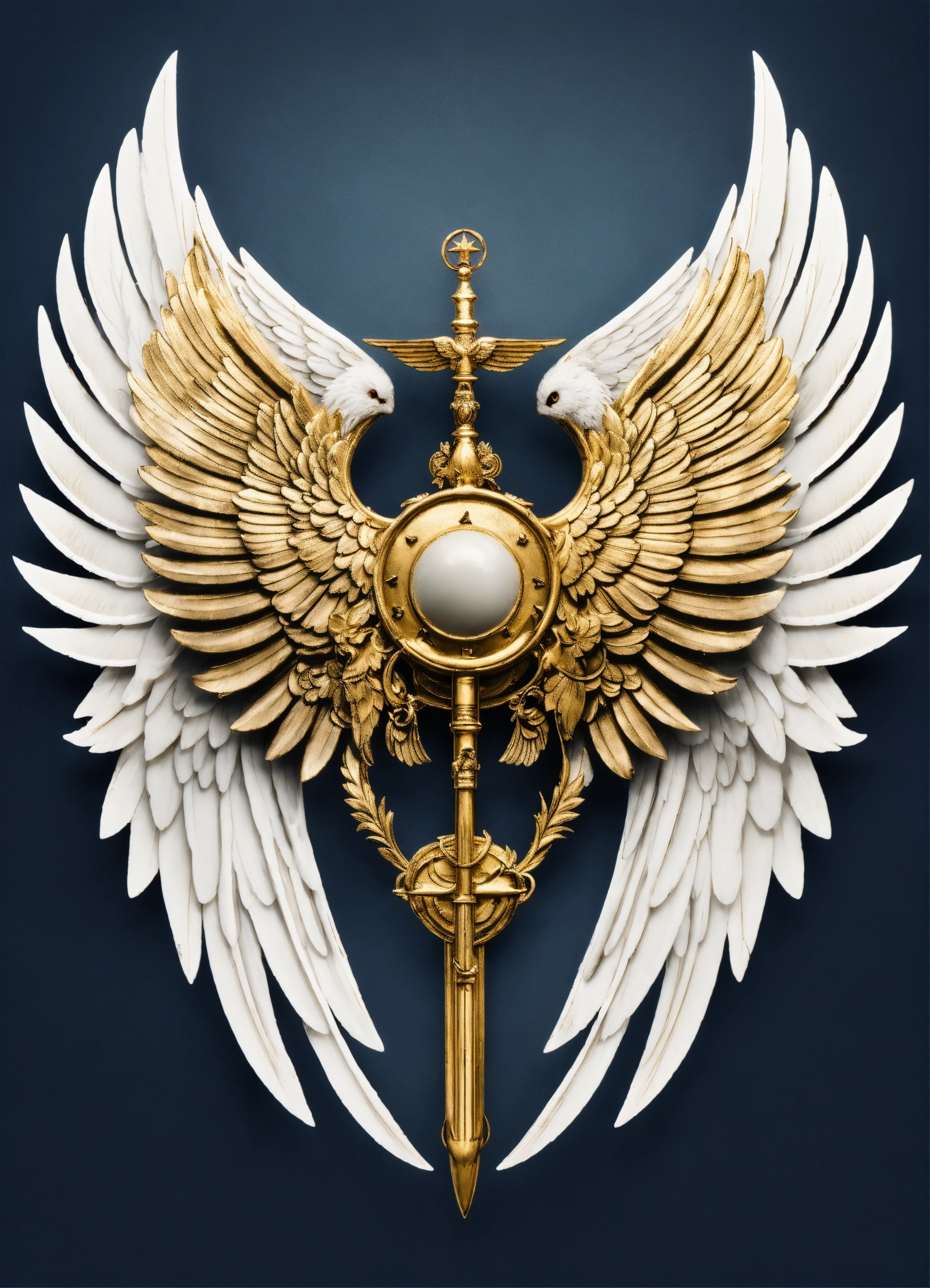 Lexica - A pair of symmetrical white wings, in the form of a military ...