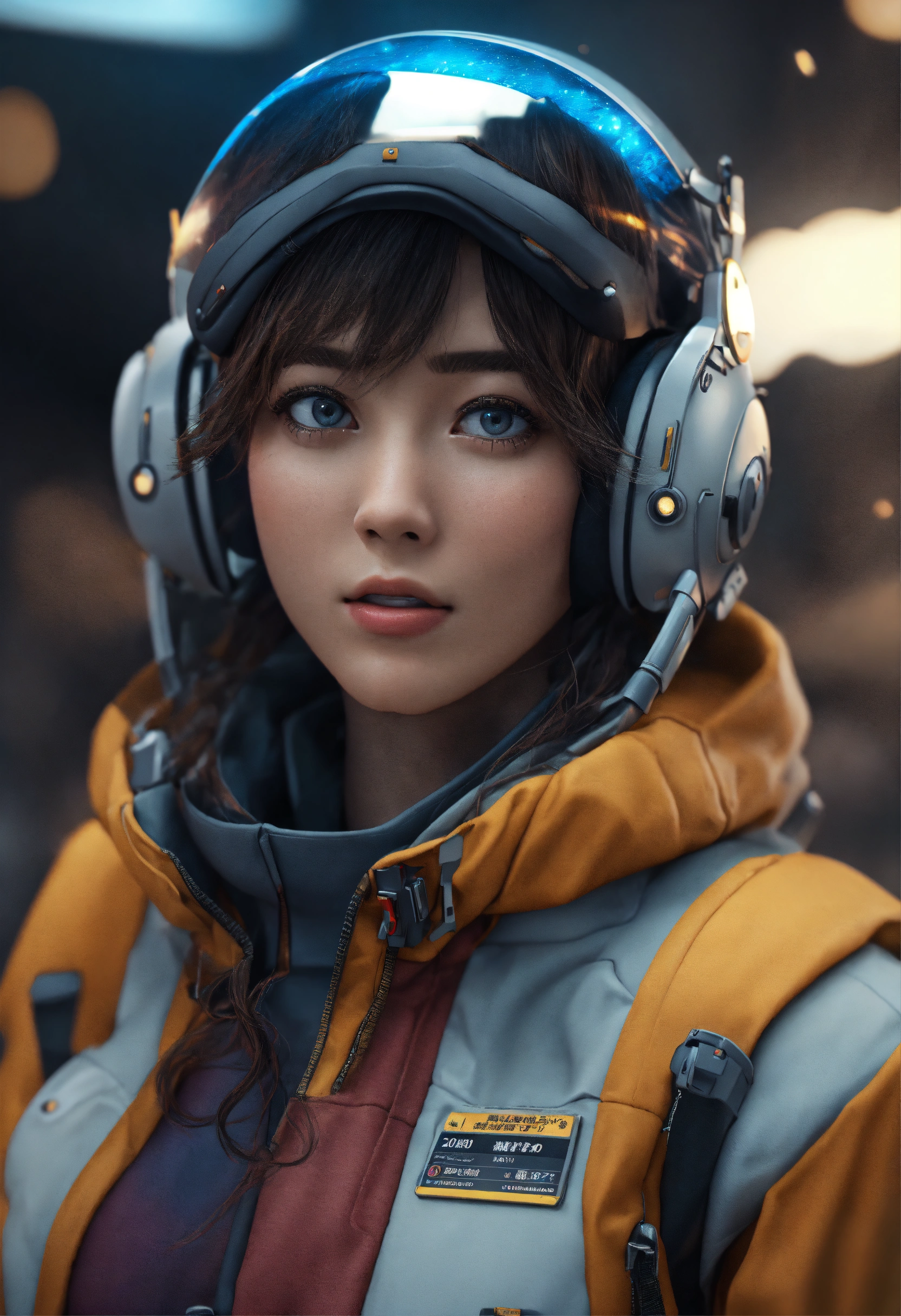 Lexica - 3D rendered, realistic 2020s sci-fi extroverted female, full ...