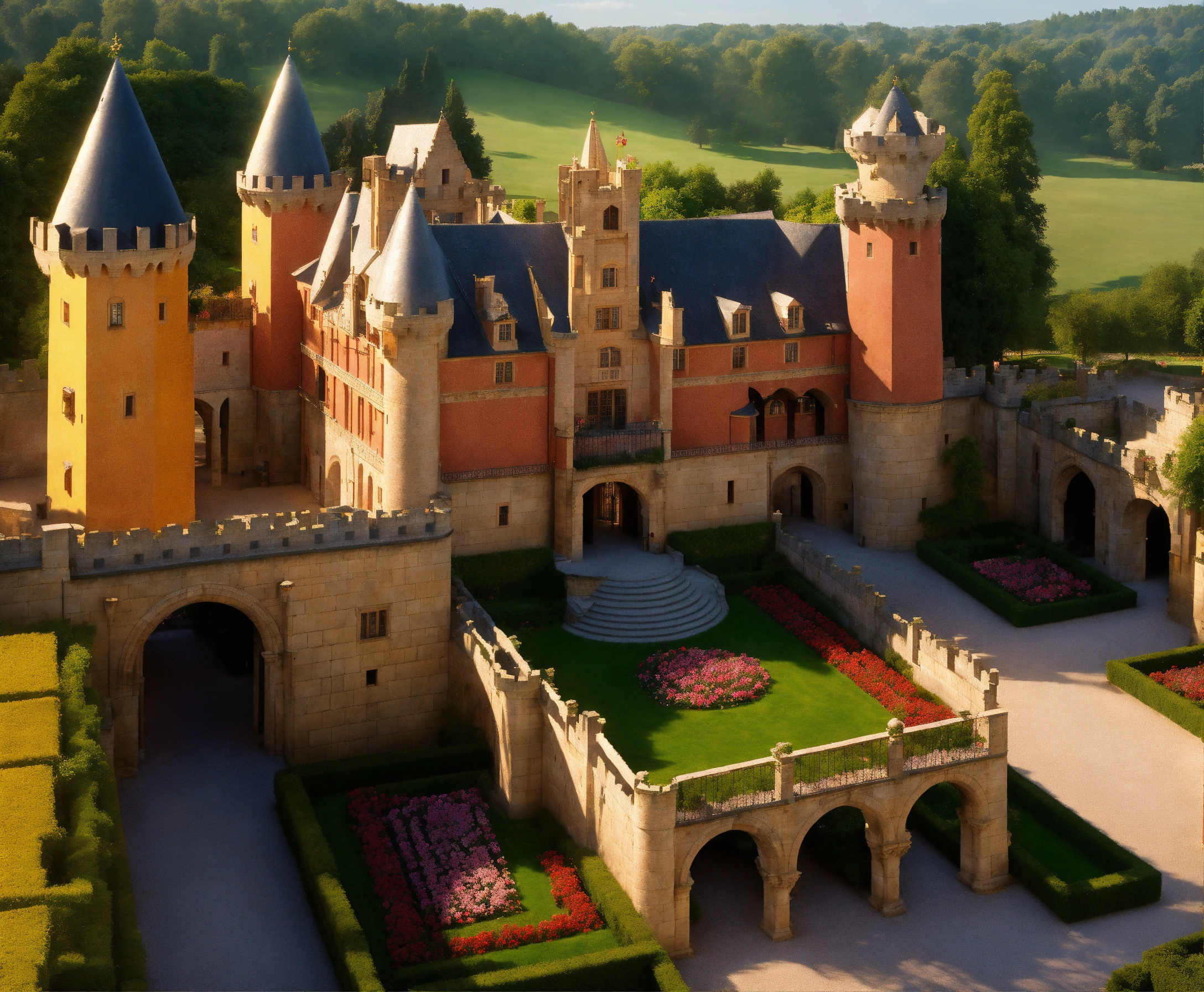 Lexica - Ultra realistic, photorealistic, bird's eye view of a small ...
