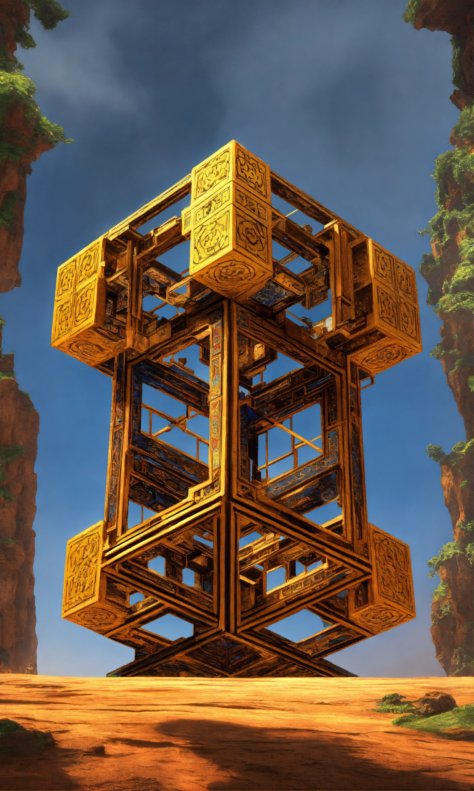 Lexica - Taoist monk tesseract body fractal three point perspective ...