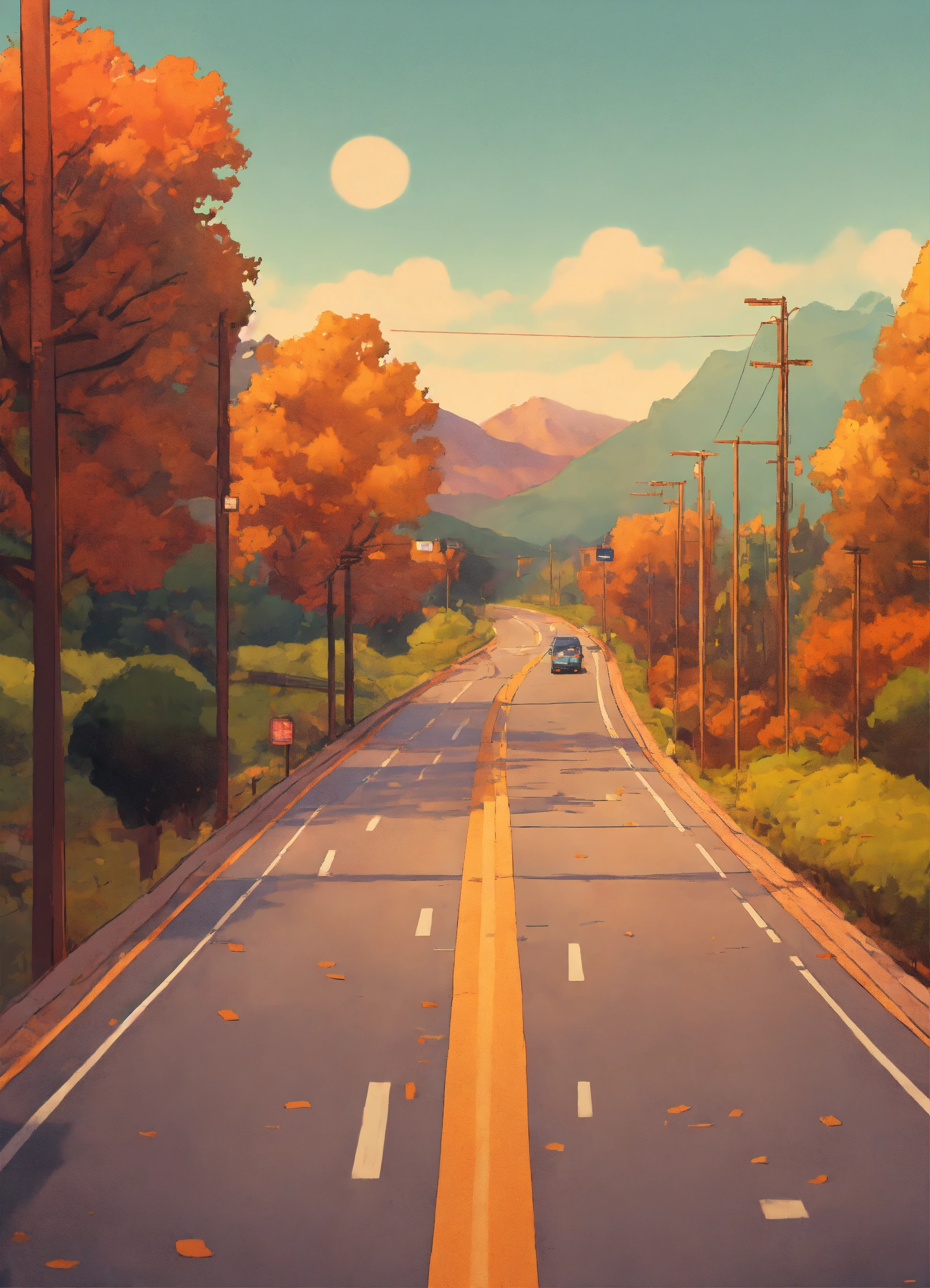 Lexica - Animated video of moving on road, or illustration video of ...