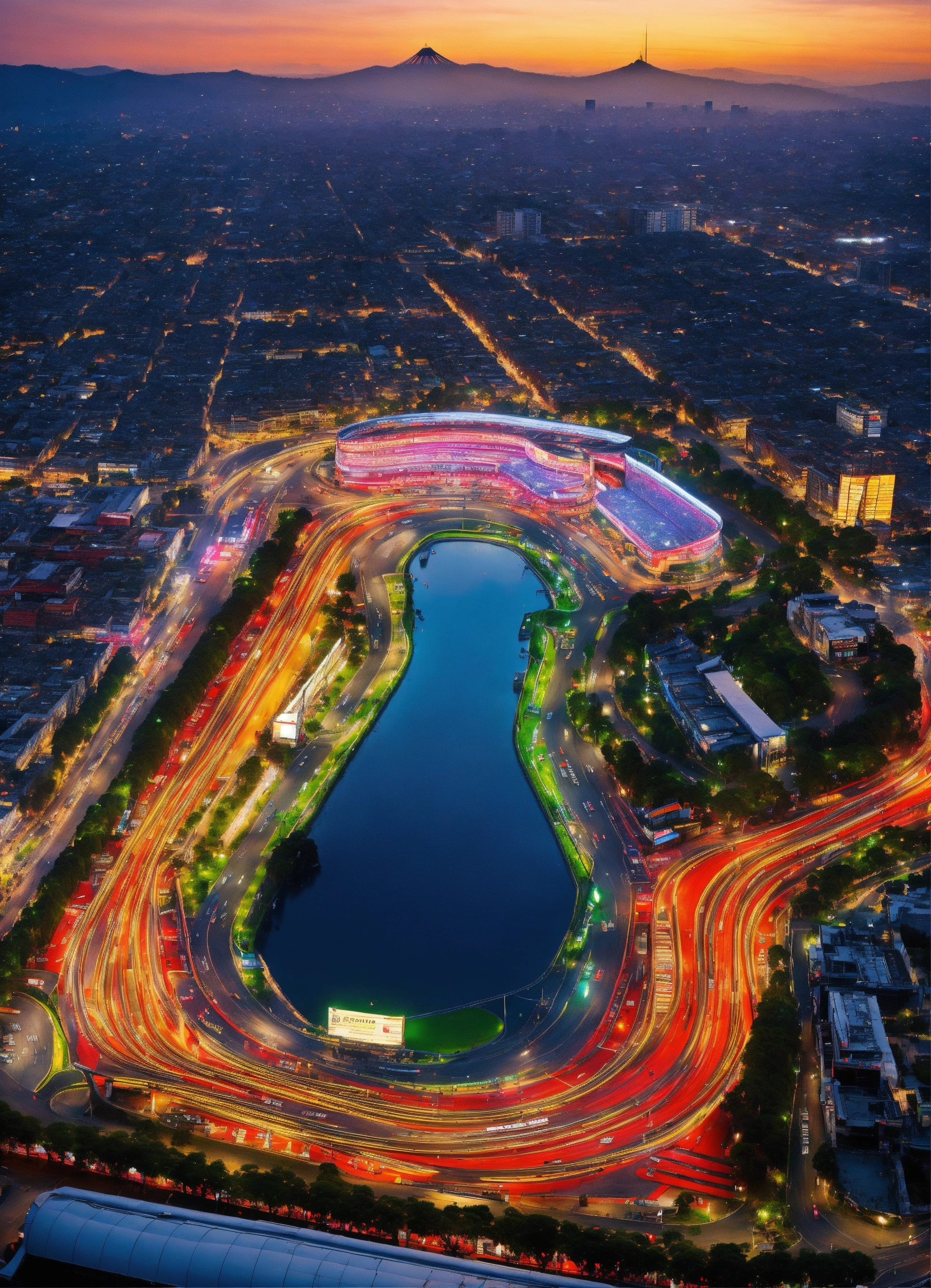 Lexica - A city street circuit metamorphoses to formula one racing pits ...