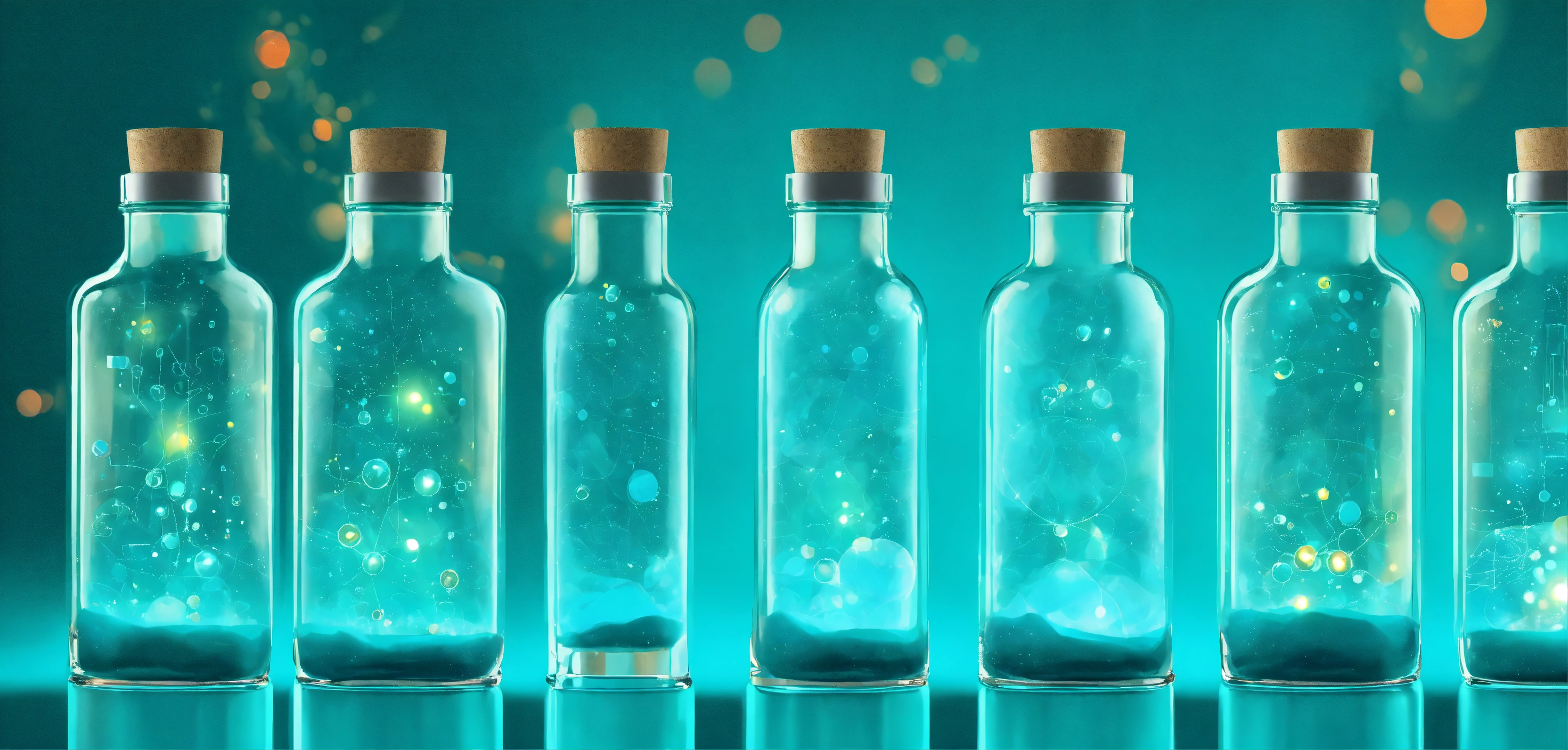 Lexica Illustration of a shining information networks inside