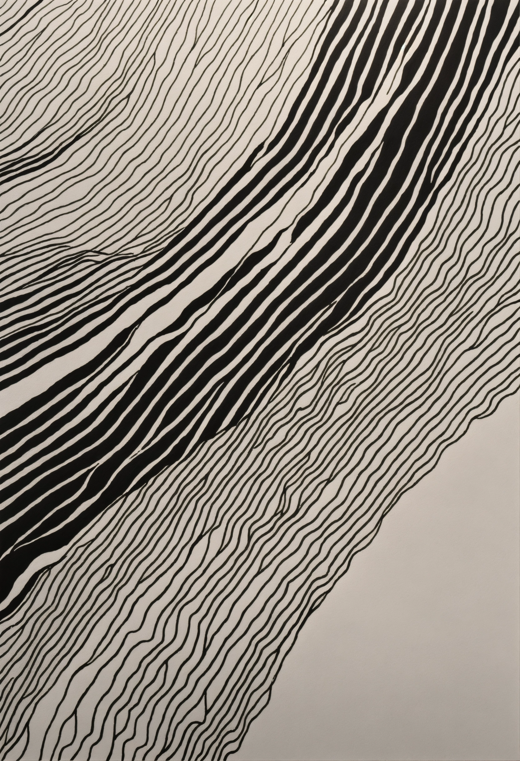 Lexica - Painting of black lines drawing in white background ...